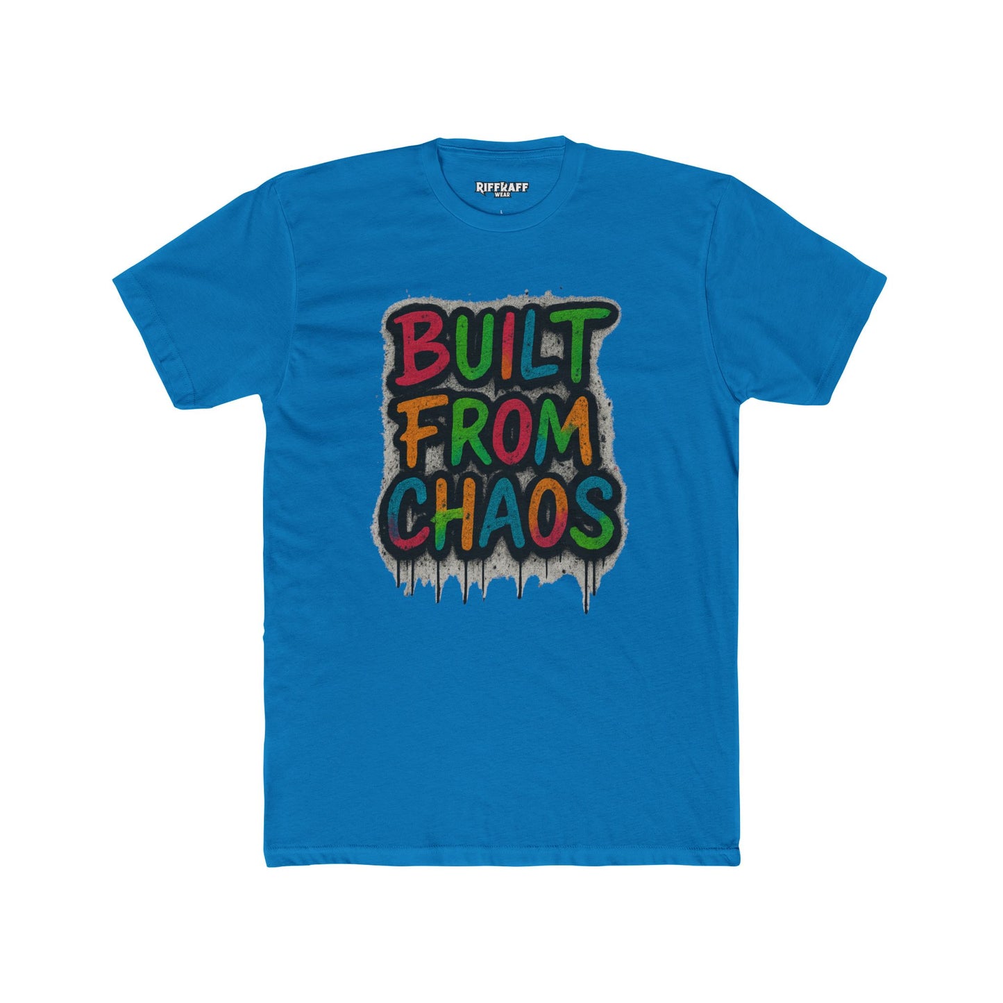 Unisex Cotton Crew Tee - Built From Chaos Graphic T-Shirt - Riff Raff Wear