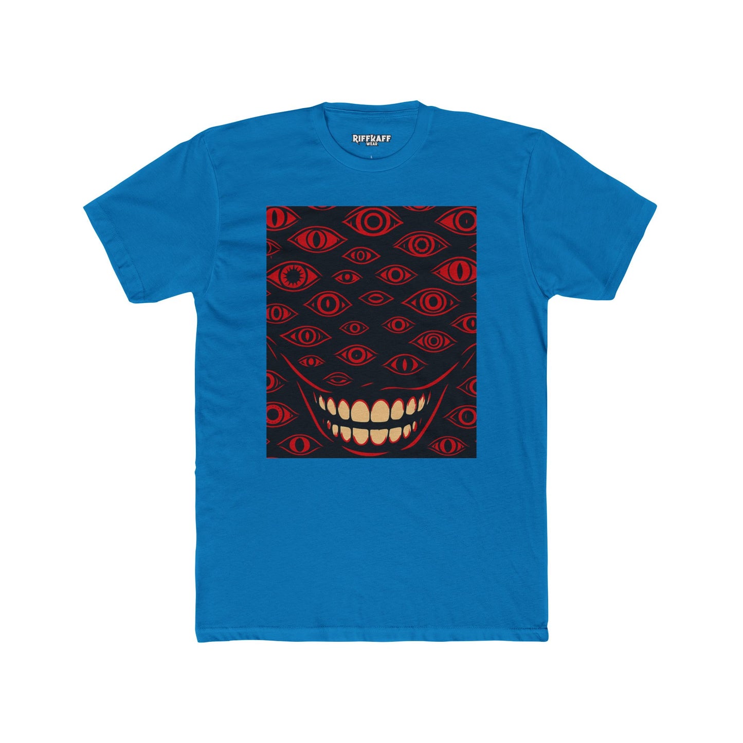 Menacing Smiley Unisex Cotton Crew Tee - Bold Graphic - Riff Raff Wear