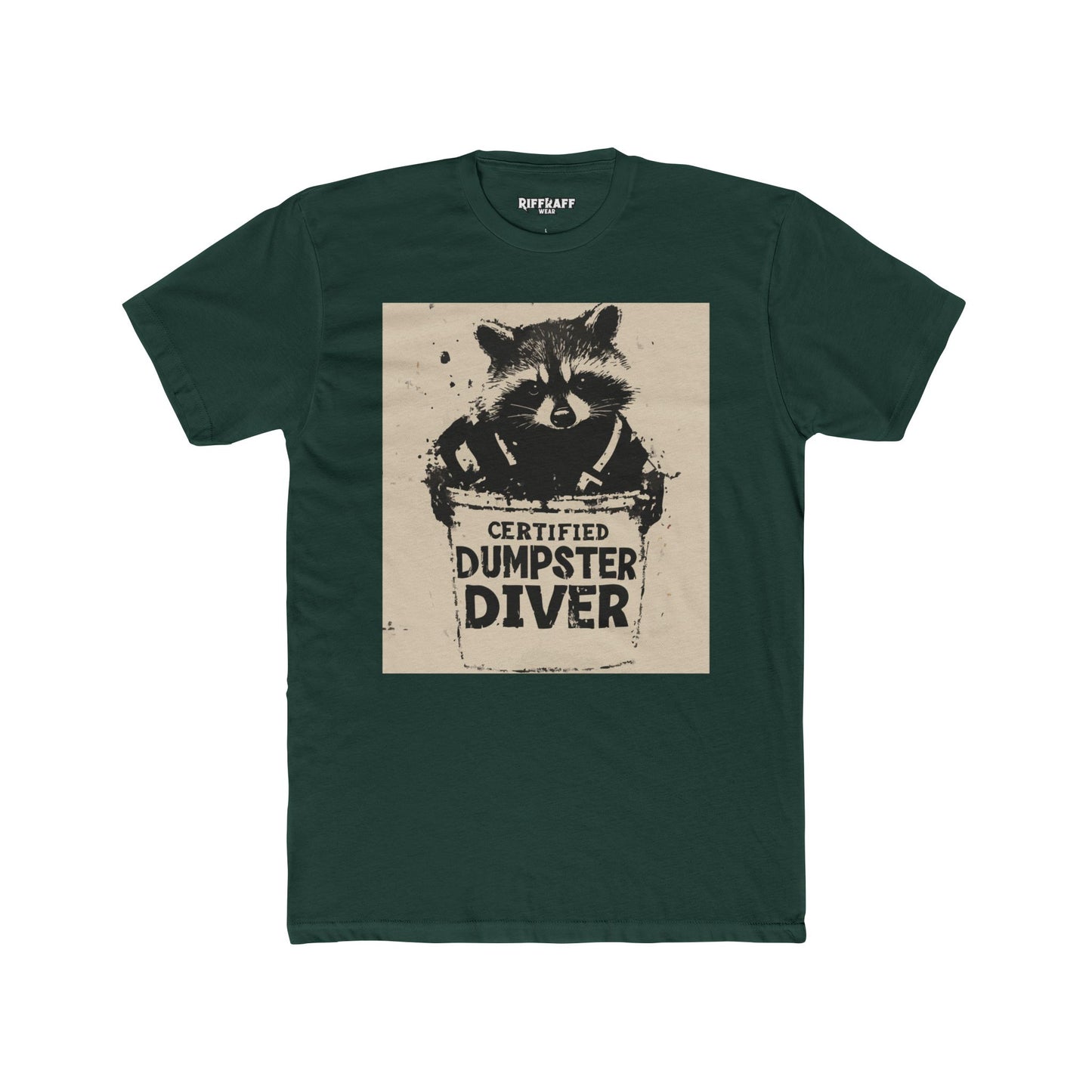 Certified Dumpster Diver Unisex Crew Tee, Funny Animal Shirt, Eco-Friendly Gift - Riff Raff Wear