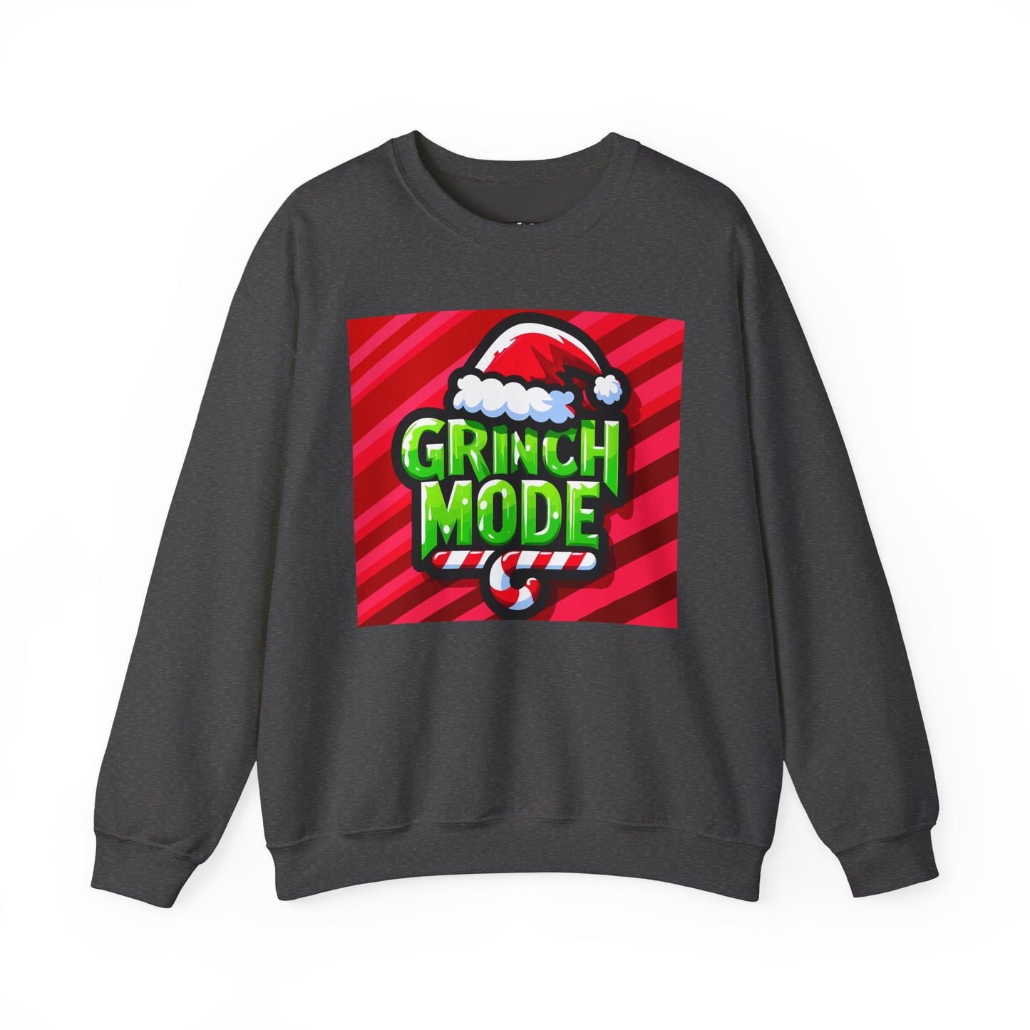 Grinch Mode Crewneck Sweatshirt, Christmas Attire, Holiday Sweatshirt, Festive Gift, Cozy Winter Wear, Funny Christmas Sweater - Riff Raff Wear