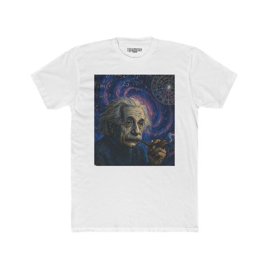 Einstein Cosmic Crew Tee - Unisex Cotton T-Shirt for Science Lovers - Riff Raff Wear