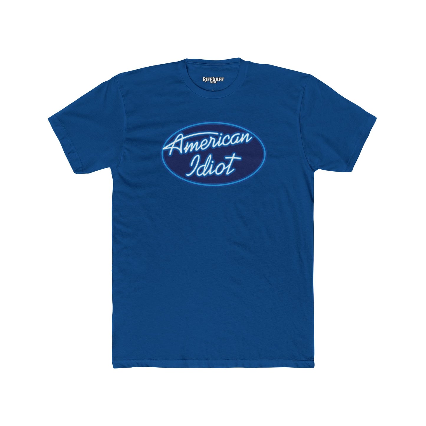 Unisex Cotton Crew Tee - American Idiot Graphic T-Shirt - Logo Parody Series - Riff Raff Wear