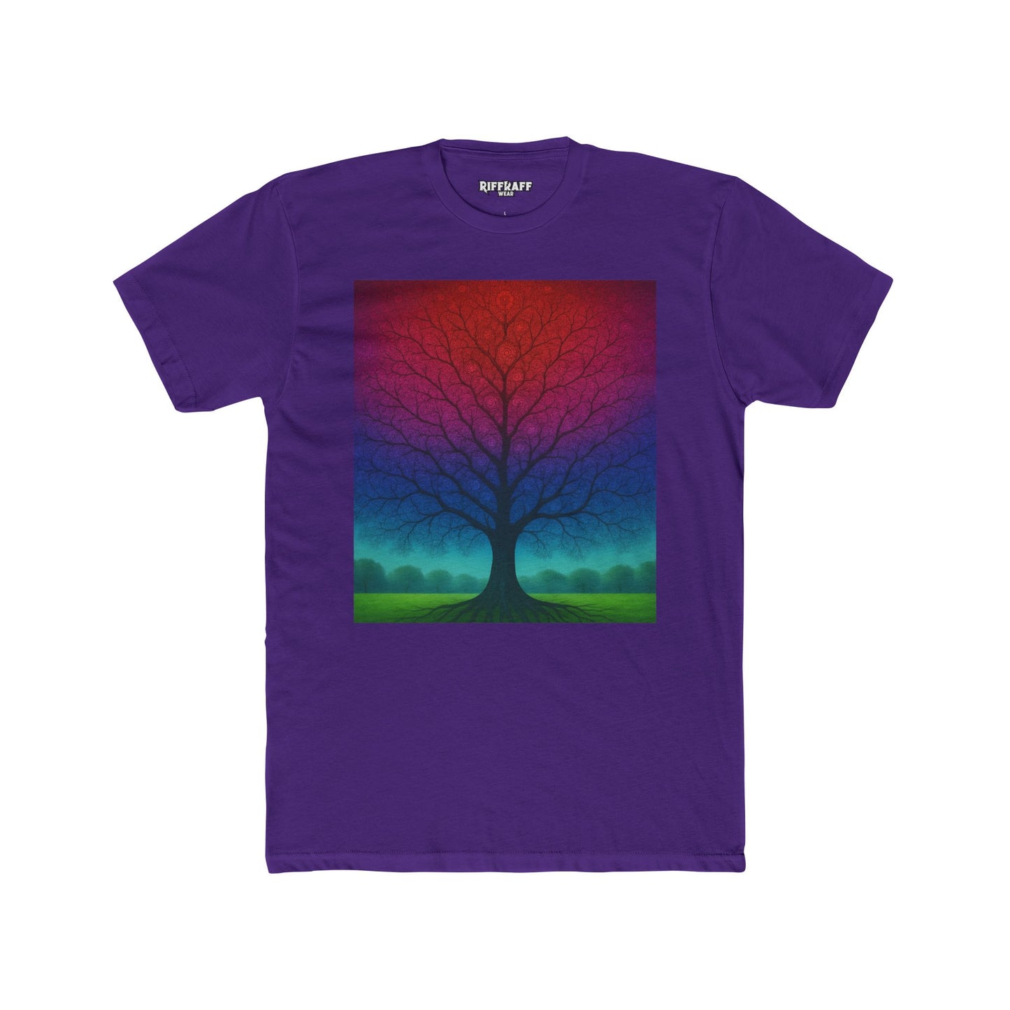Colorful Tree Art Unisex Tee, Nature Lover Gift, Casual Wear, Bohemian Style - Riff Raff Wear