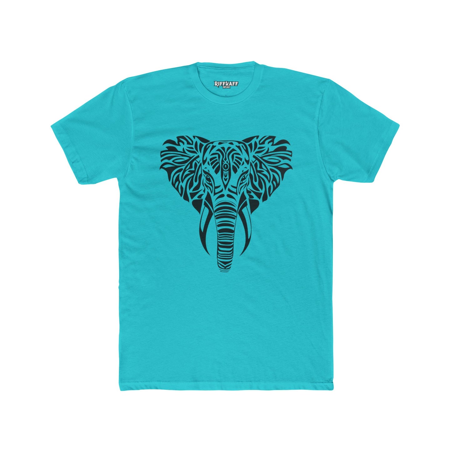 Trendy Elephant Design Unisex Cotton Crew Tee, Eco-Friendly Graphic Tee, -Riff Raff Wear