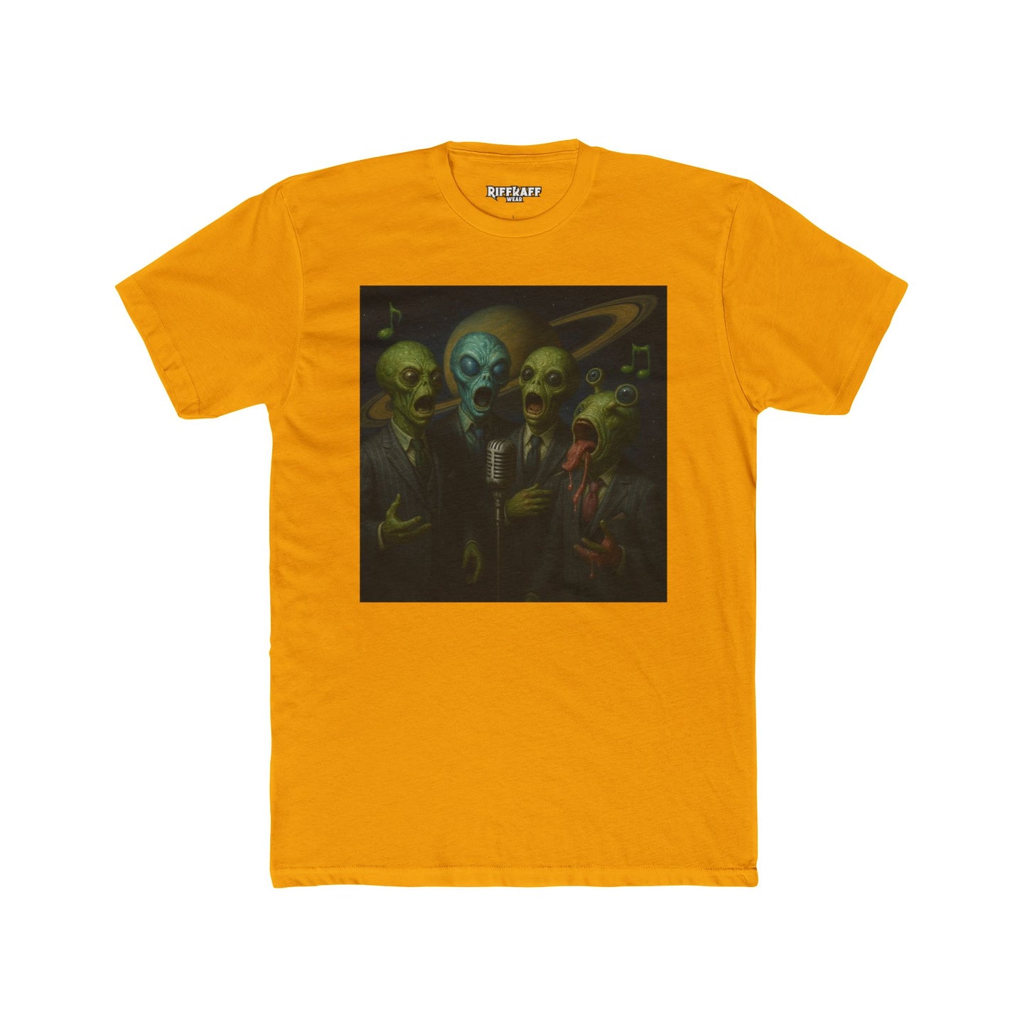 Alien Band Unisex Cotton Crew Tee - Unique Graphic T-Shirt for Music Lovers - Riff Raff Wear