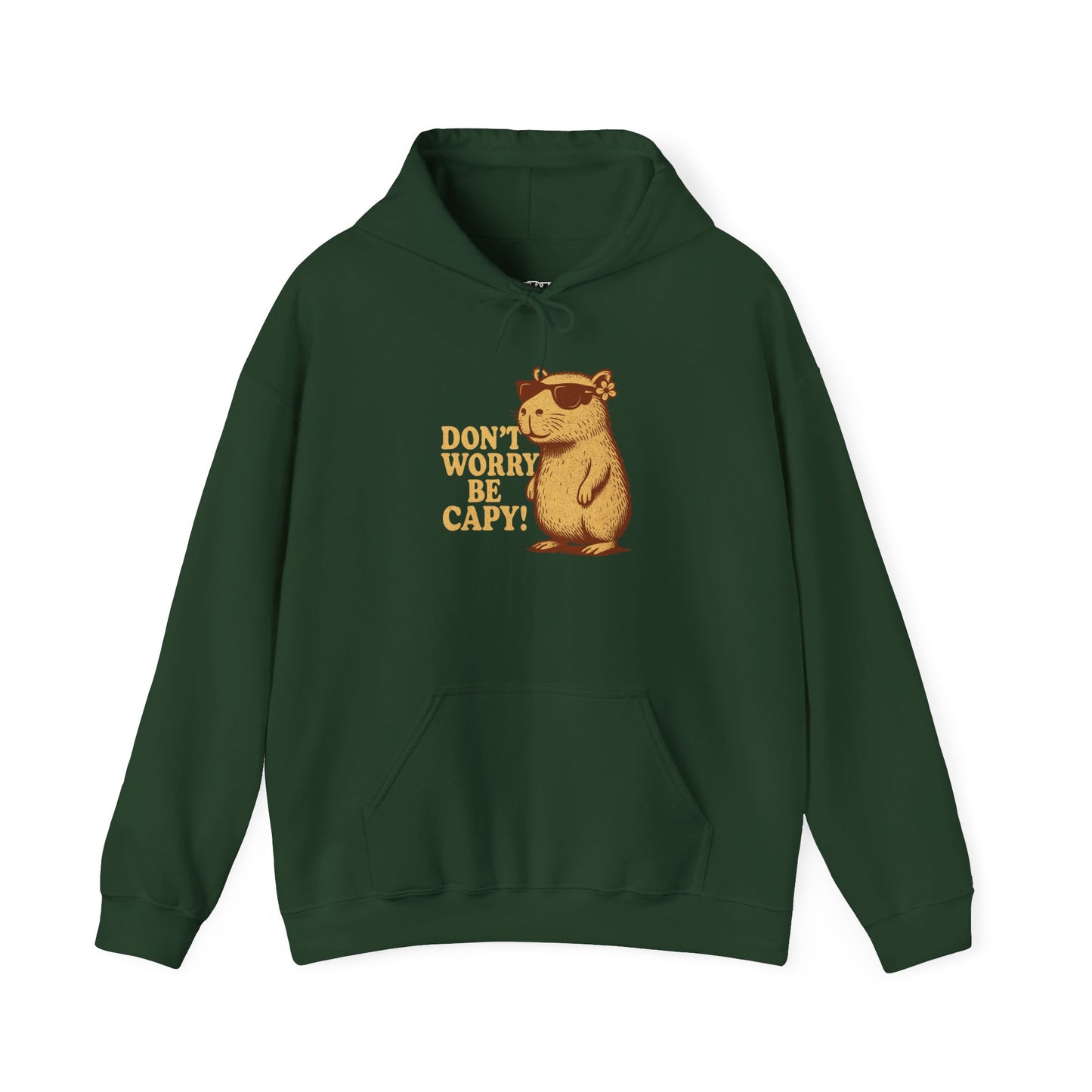 Don't Worry Be Capy! Unisex Hoodie - Cute Capybara Sweatshirt - Riff Raff Wear