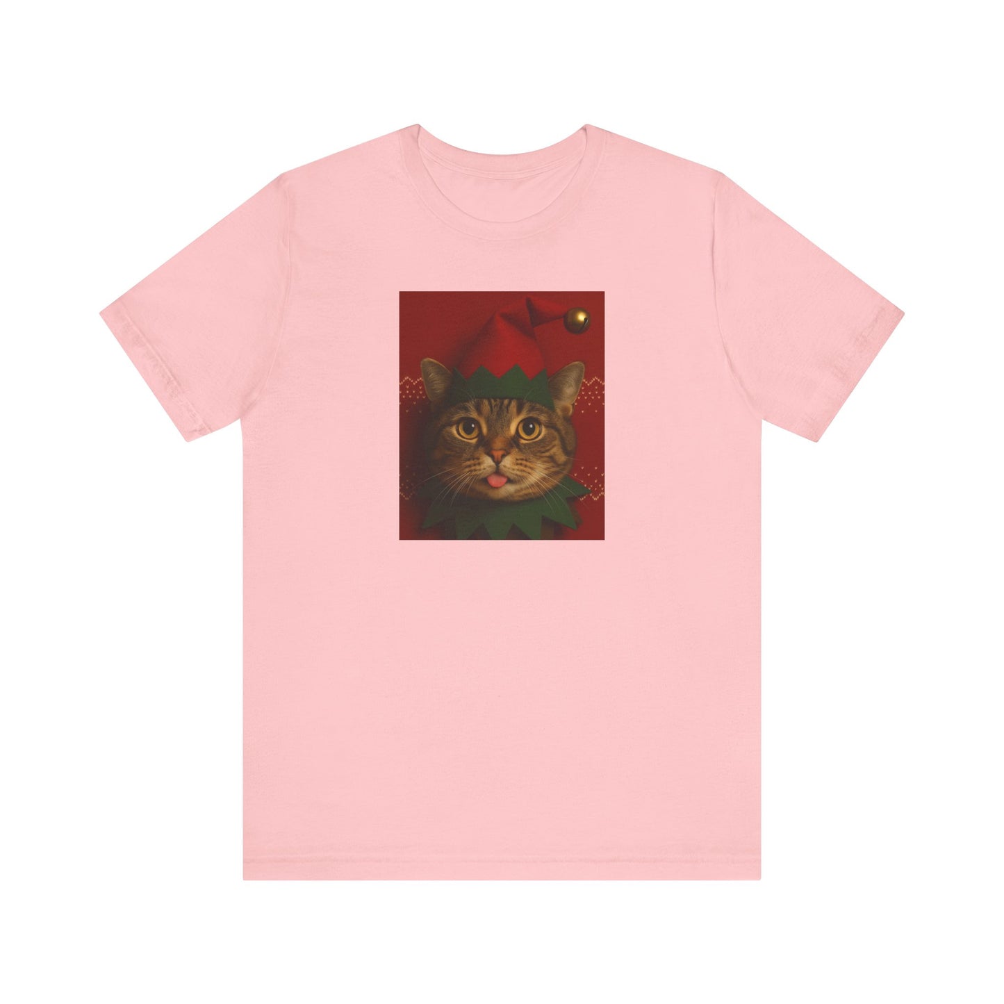 Festive Cat Elf T-Shirt, Christmas Tee, Holiday Gift, Cute Cat Lover Shirt, Unisex Apparel, Funny Christmas Top - Riff Raff Wear