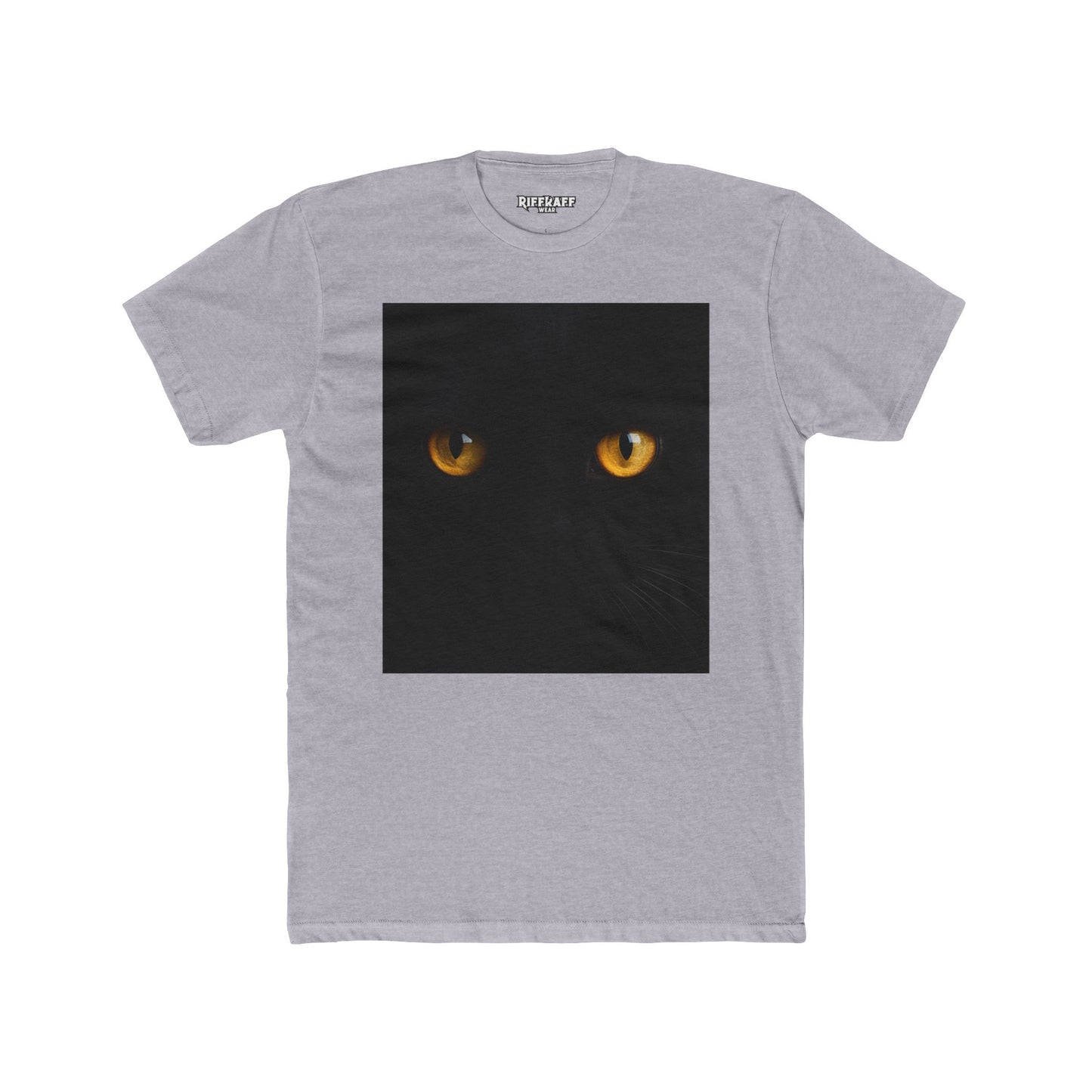 Mystical Cat Eyes Unisex Cotton Crew Tee - Perfect for Cat Lovers - Riff Raff Wear