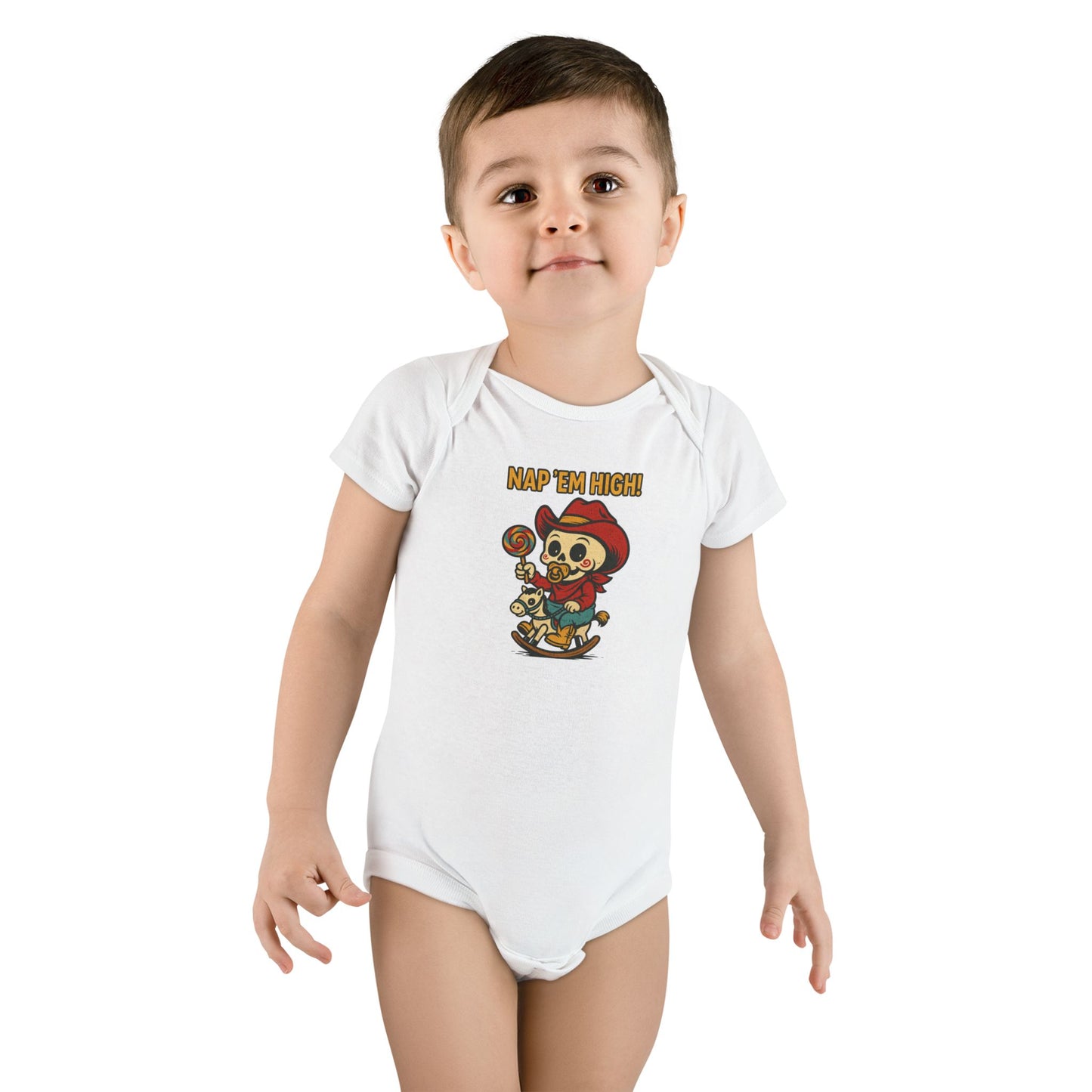 Cute Baby Onesie with Nap 'Em High Design, Infant Bodysuit, Funny Baby Clothes, Unisex Baby Outfit, Gift for New Parents
