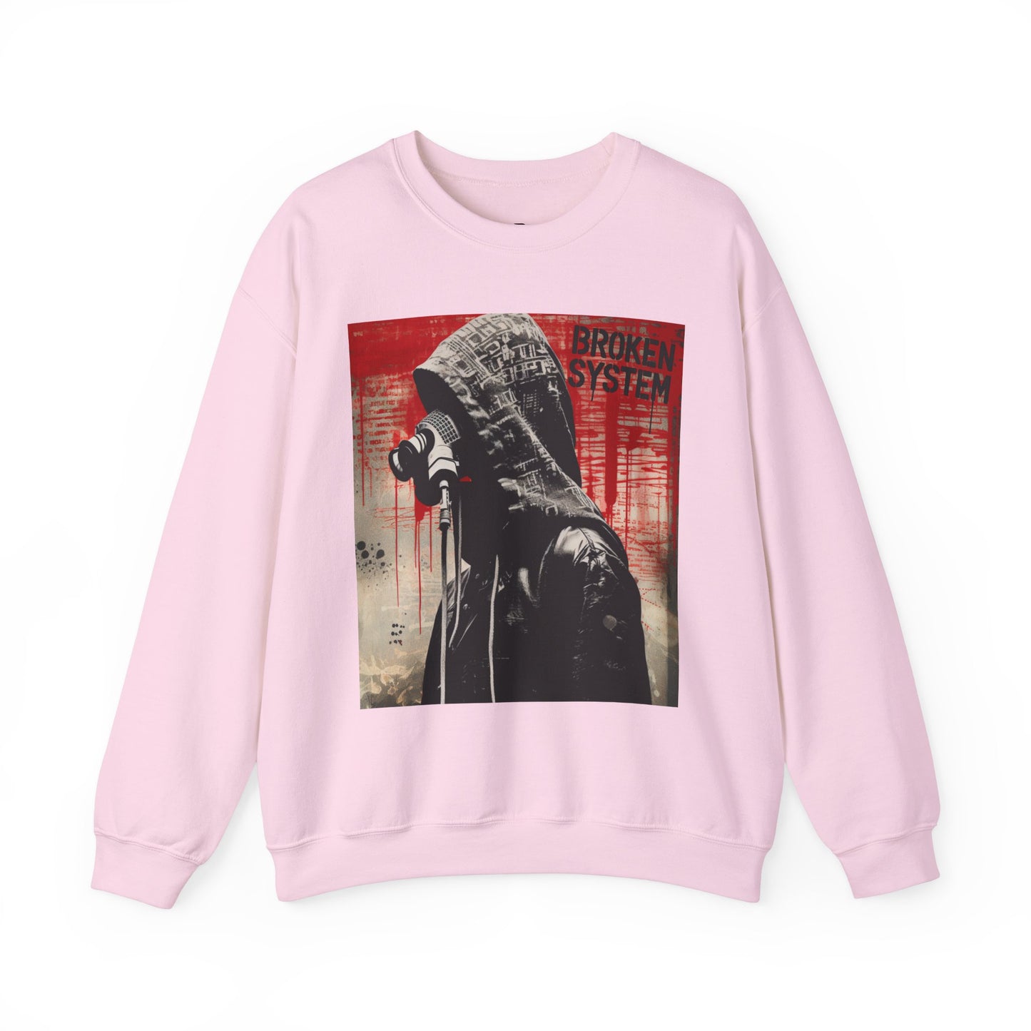 Unisex Heavy Blend™ Crewneck Sweatshirt - 'Broken System' Graphic Design - Riff Raff Wear