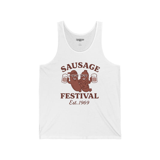 Sausage Festival Unisex Jersey Tank - Perfect for Food Lovers & Party Enthusiasts - Riff Raff Wear