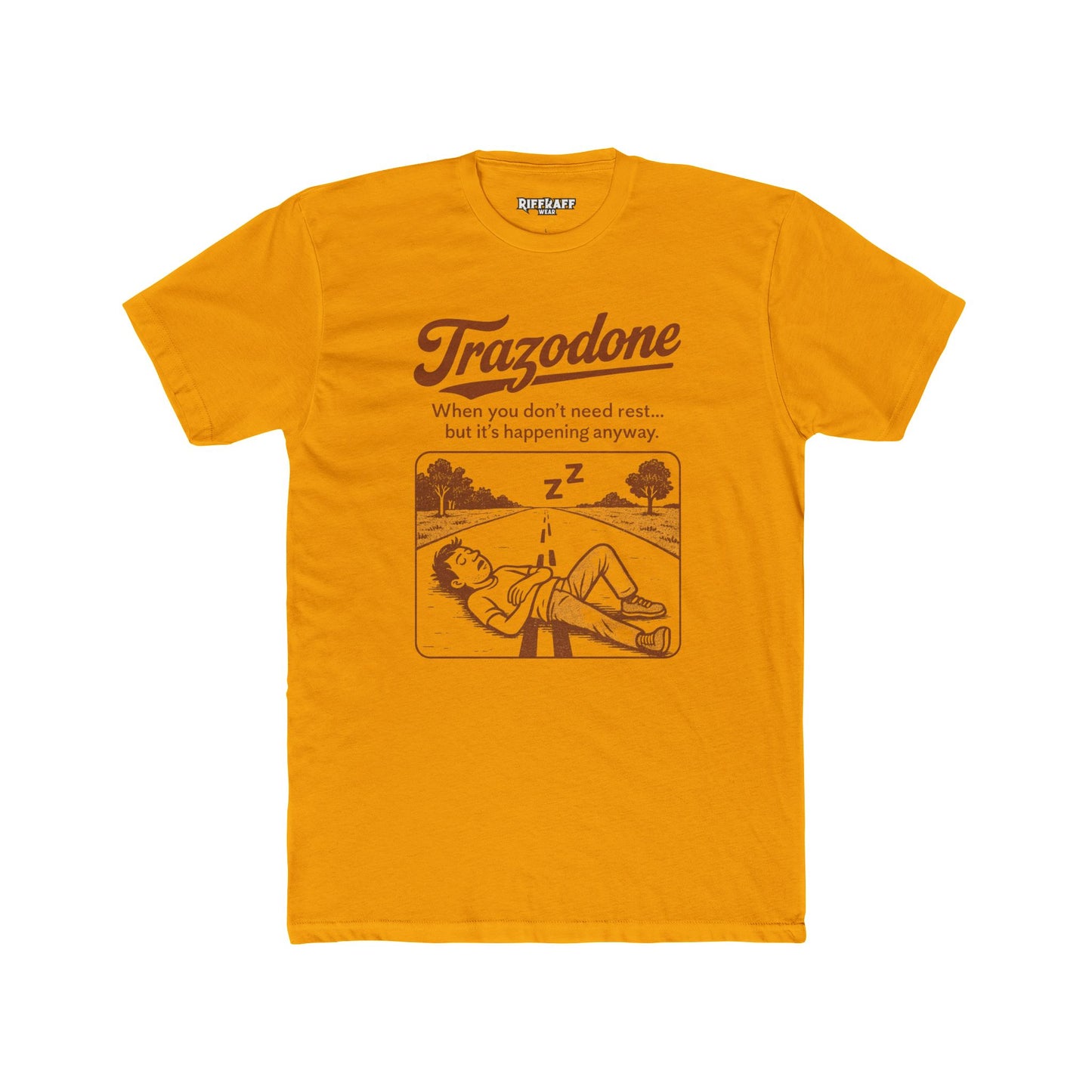 Trazodone Unisex Cotton Crew Tee - Relaxation Inspired Graphic T-Shirt - OverRx - Riff Raff Wear