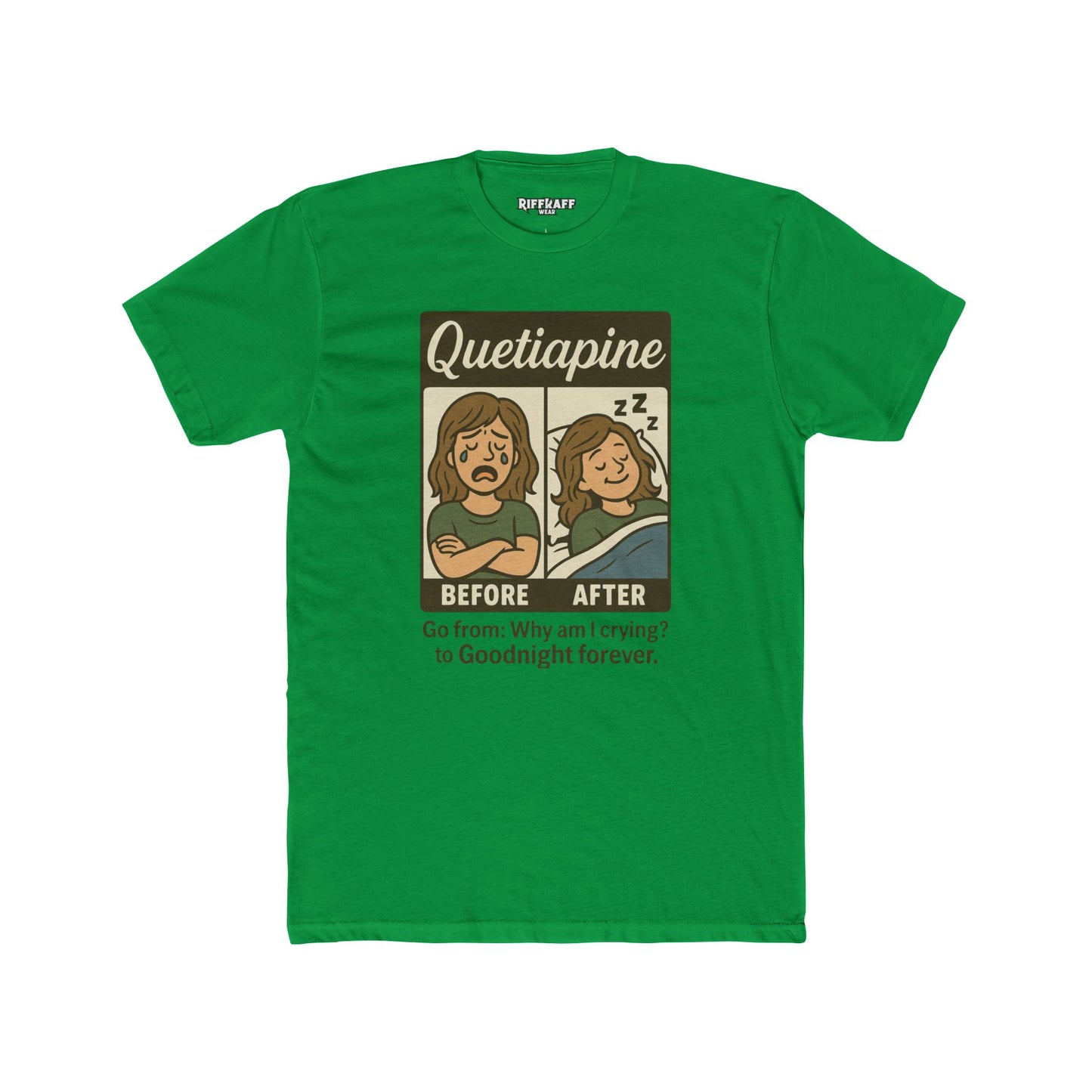 Quetiapine Unisex Cotton Crew Tee – Mental Health Awareness Shirt - OverRX - Riff Raff Wear