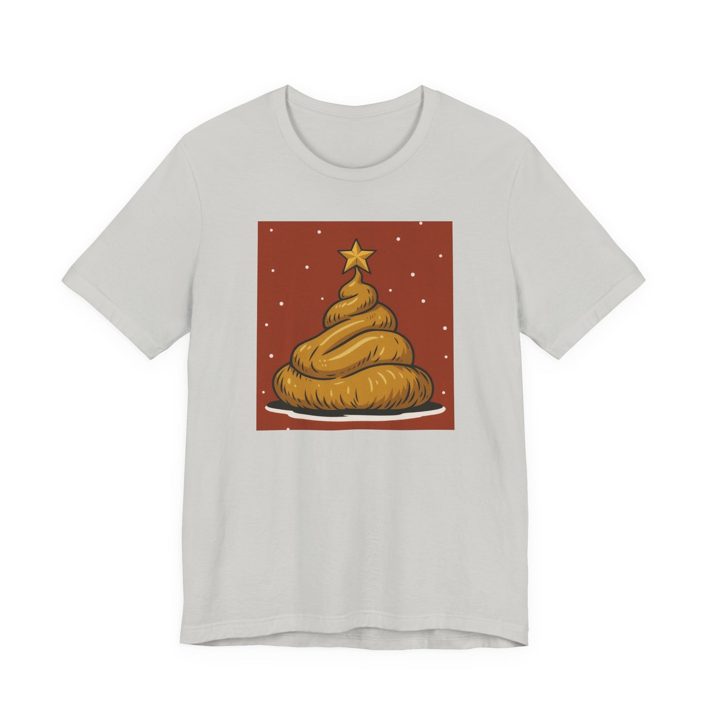 Funny Christmas Poop Tee, Unisex Short Sleeve T-Shirt, Holiday Humor Shirt, Christmas Gift, Graphic Tee, Quirky Xmas Apparel - Riff Raff Wear