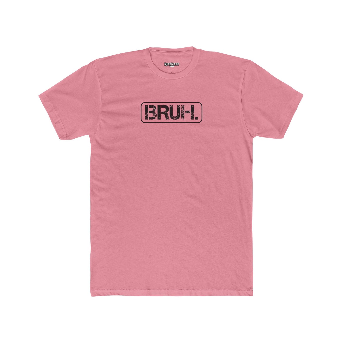 Unisex Cotton Crew Tee - Minimalist 'BRUH' Graphic T-Shirt for Casual Style - Riff Raff Wear