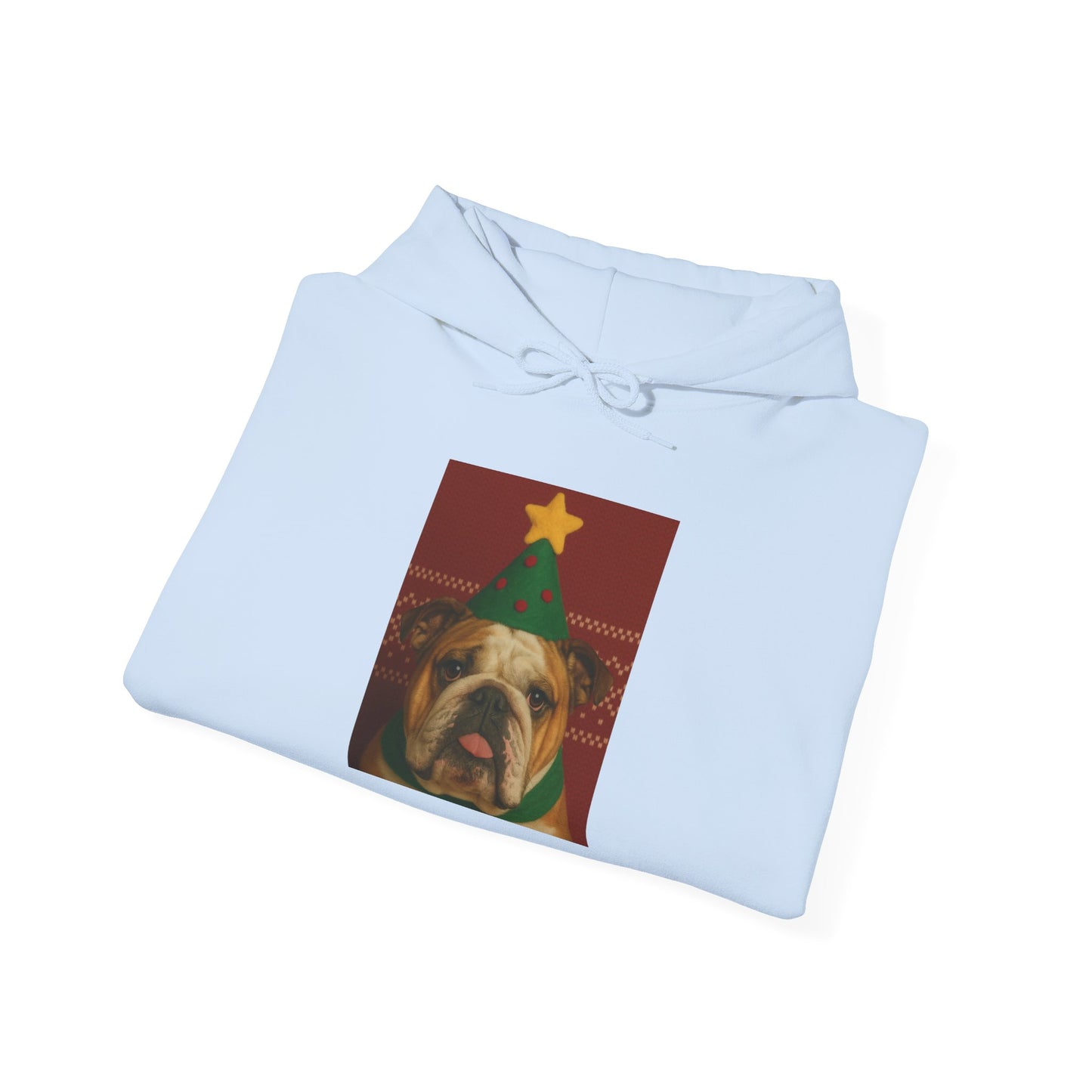 Christmas Bulldog Hoodie, Unisex Sweatshirt, Cozy Holiday Gift, Dog Lover Apparel, Festive Sweater For Winter Celebrations - Riff Raff Wear