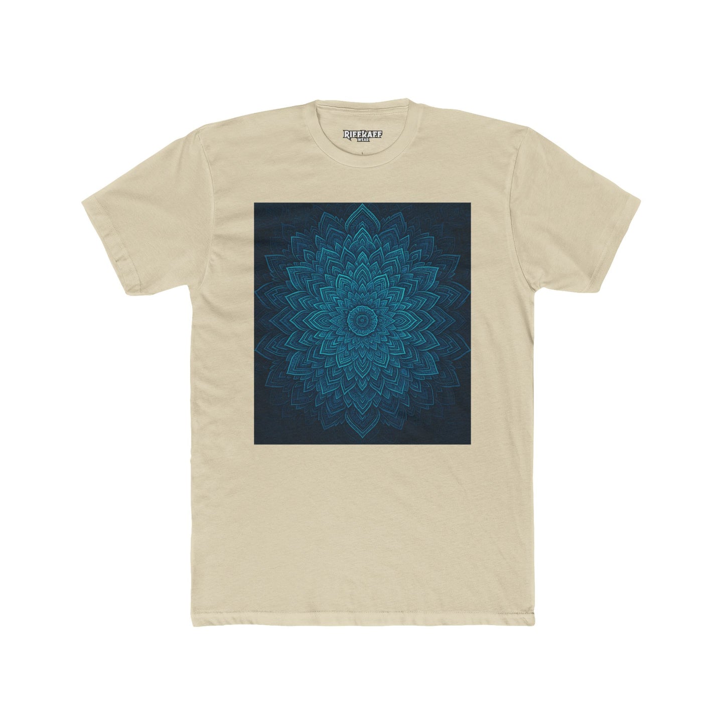 Meditative Floral Unisex Cotton Crew Tee - Relaxing Design for Mindfulness - Riff Raff Wear