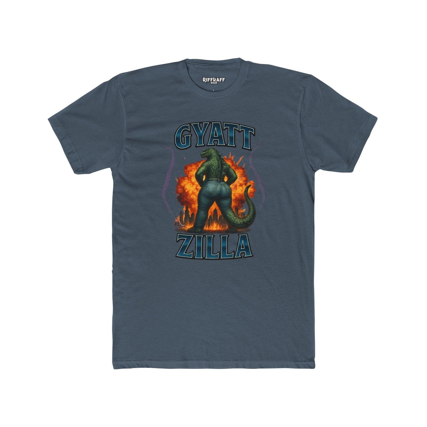 Unisex Cotton Crew Tee with Gyatt Zilla Design, Fun Graphic Tee, Casual Wear - Riff Raff Wear