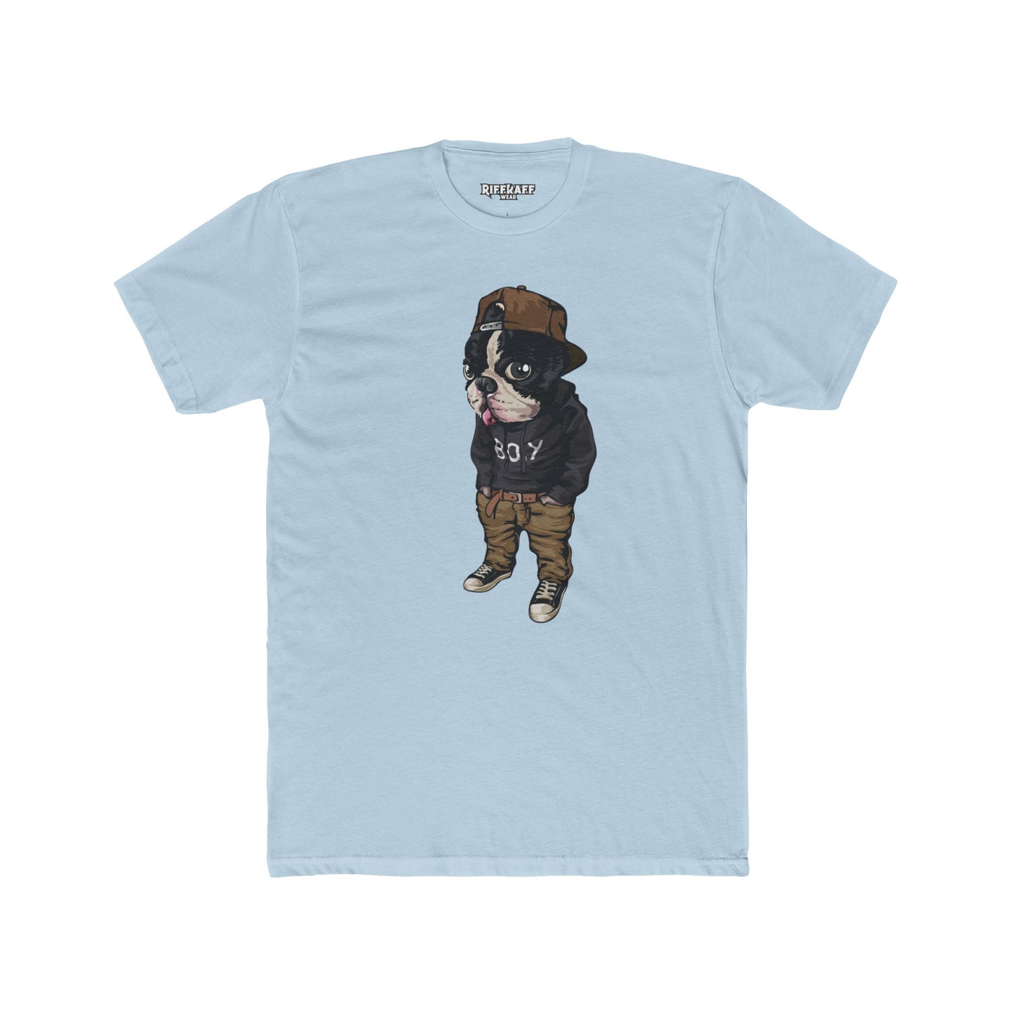 PetNique - Cool Dog Graphic Unisex Cotton Crew Tee - Casual Pet Lover Shirt - Riff Raff Wear