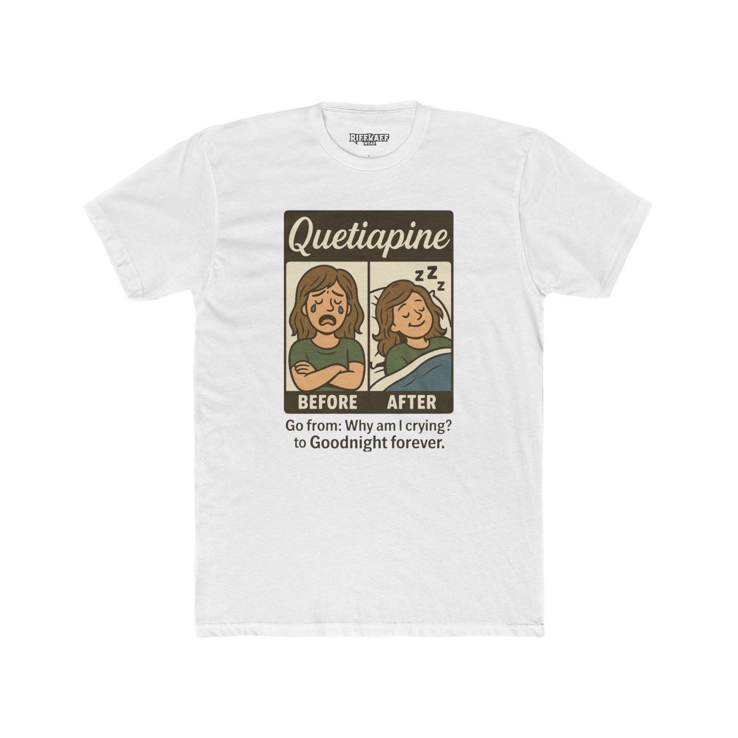 Quetiapine Unisex Cotton Crew Tee – Mental Health Awareness Shirt - OverRX - Riff Raff Wear