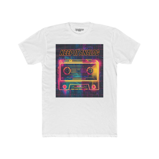 Retro 'Keep It Analog' Unisex Cotton Crew Tee - Vintage Vibe  - Riff Raff Wear
