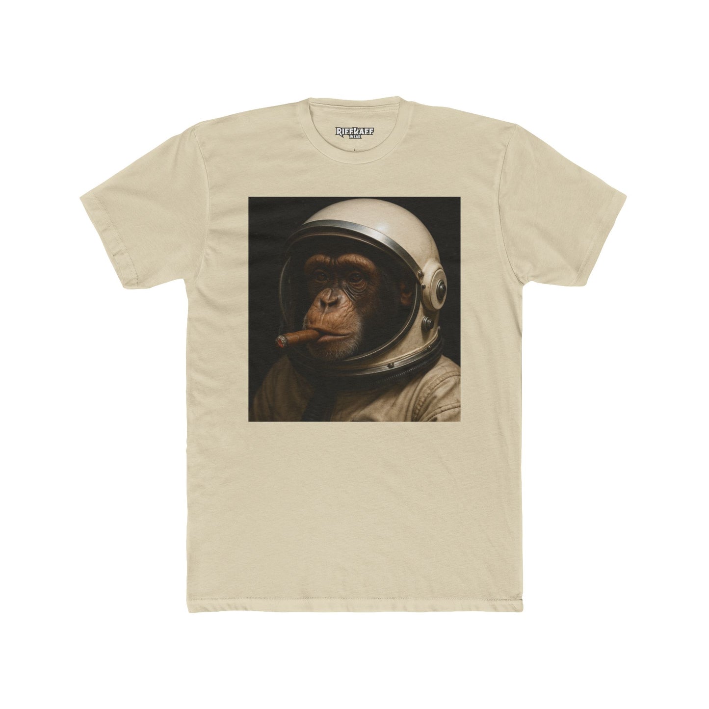 Astronaut Monkey Unisex Cotton Crew Tee - Fun Graphic T-Shirt for Animal Lovers - Riff Raff Wear
