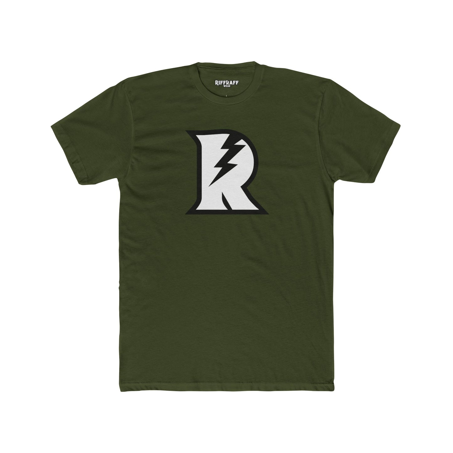 Unisex Cotton Crew Tee - Bold 'R' Lightning Logo - Casual Graphic T-Shirt - Riff Raff Wear