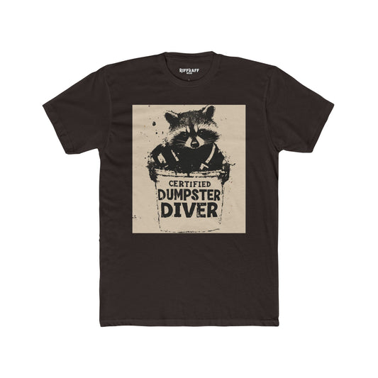 Certified Dumpster Diver Unisex Crew Tee, Funny Animal Shirt, Eco-Friendly Gift - Riff Raff Wear