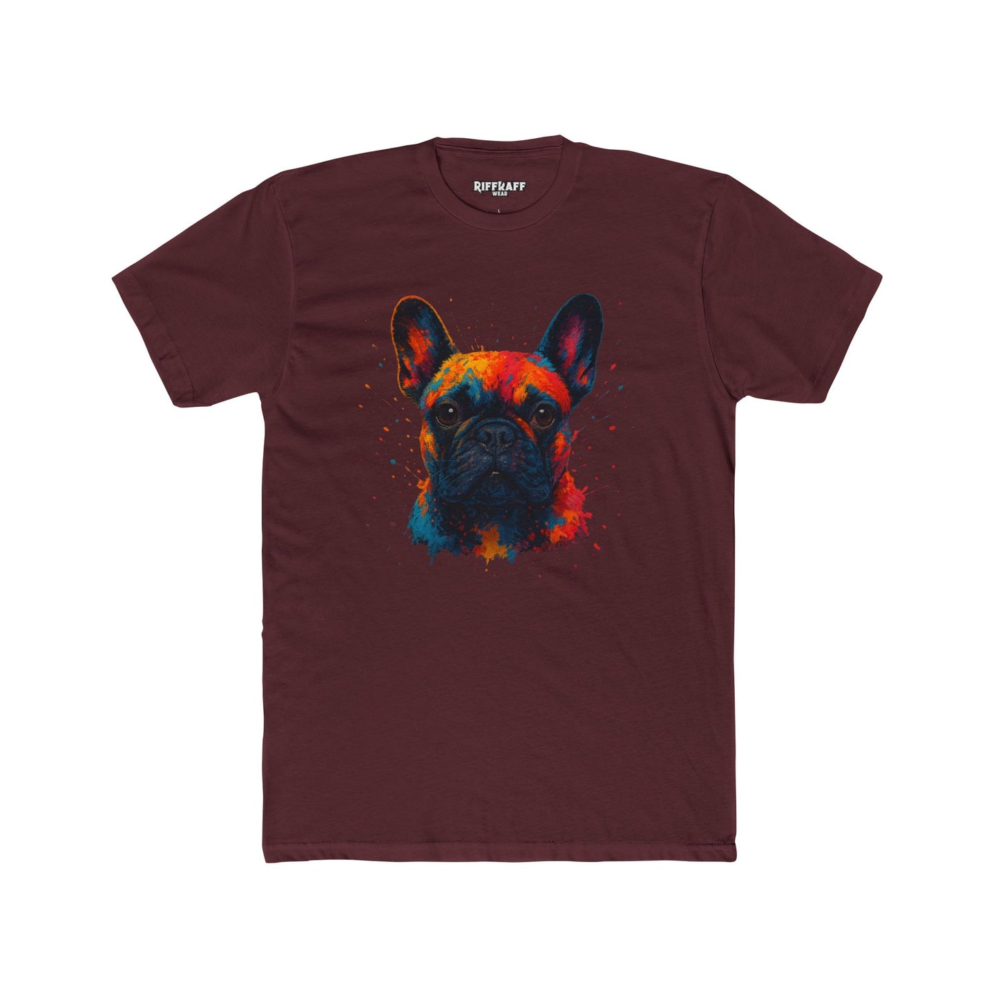 Colorful French Bulldog Unisex Cotton Crew Tee - Riff Raff Wear