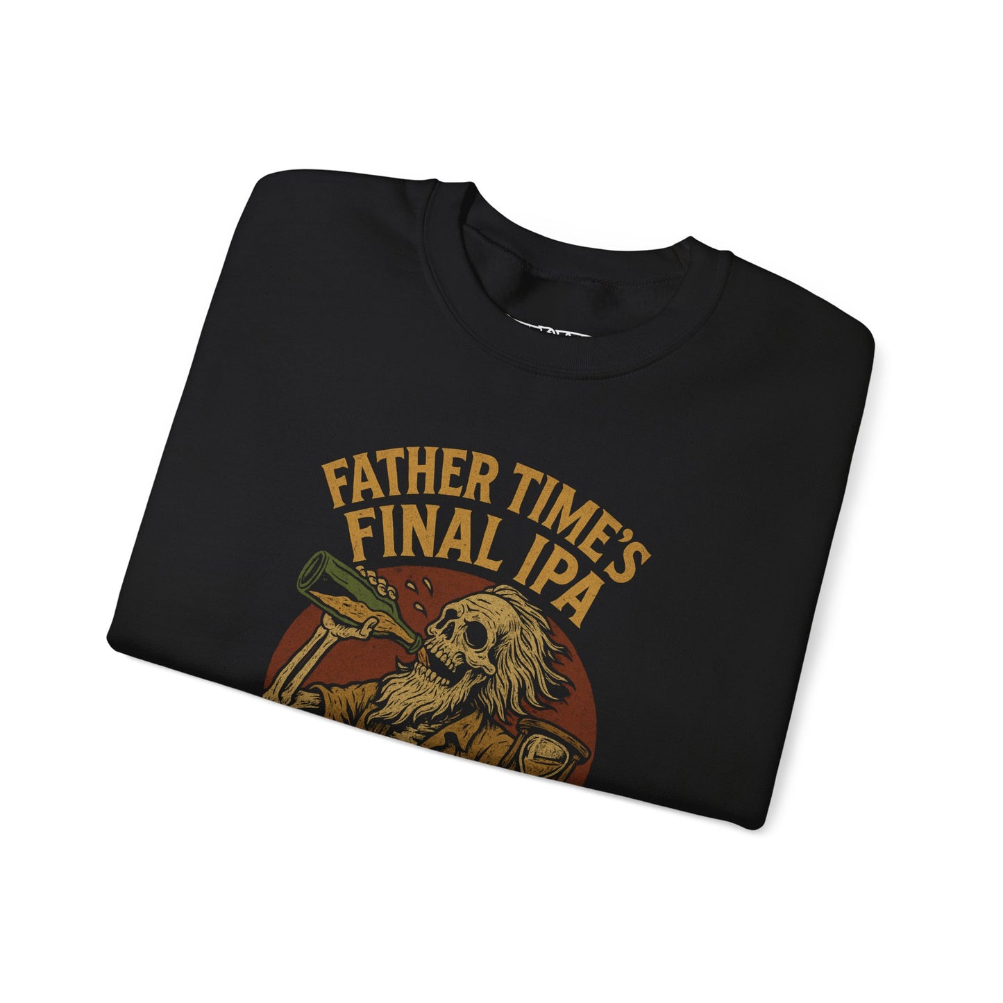 Funny Unisex Crewneck Sweatshirt - Father Time's Final IPA Design - Riff Raff Wear Underground