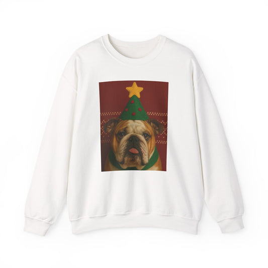 Bulldog Christmas Sweatshirt | Festive Dog Apparel, Holiday Gift, Ugly Sweater Party, Cozy Winter Wear, Pet Lover Gift - Riff Raff Wear