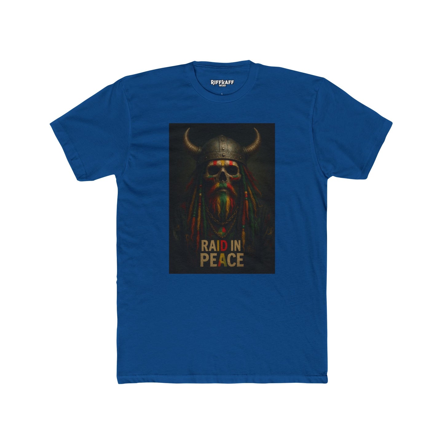 Raid in Peace Viking Unisex Cotton Crew Tee - Casual Graphic T-Shirt for Norse Mythology Fans - Riff Raff Wear