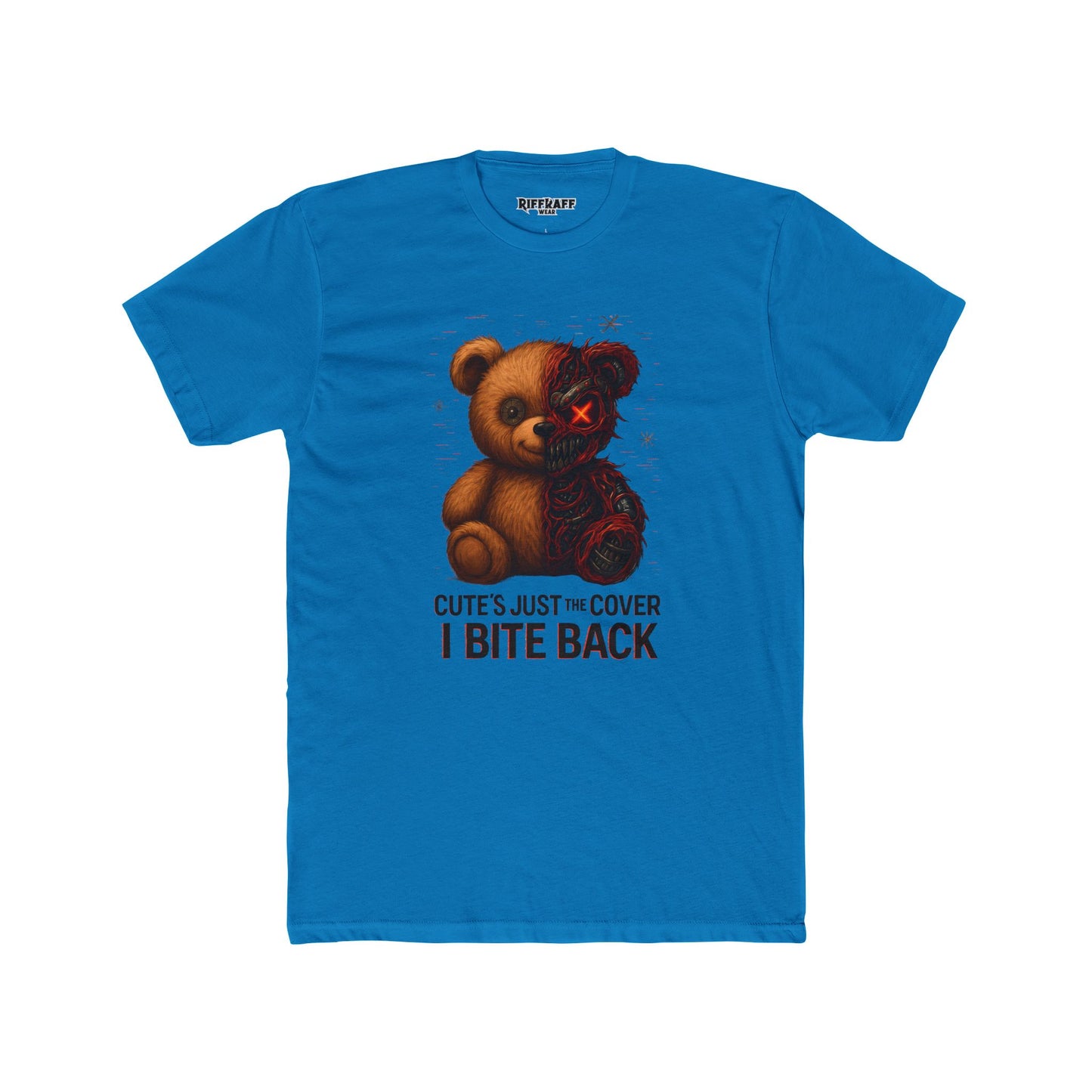 Funny Unisex Cotton Crew Tee - Cute But Dangerous "I Bite Back" Shirt - Riff Raff Wear