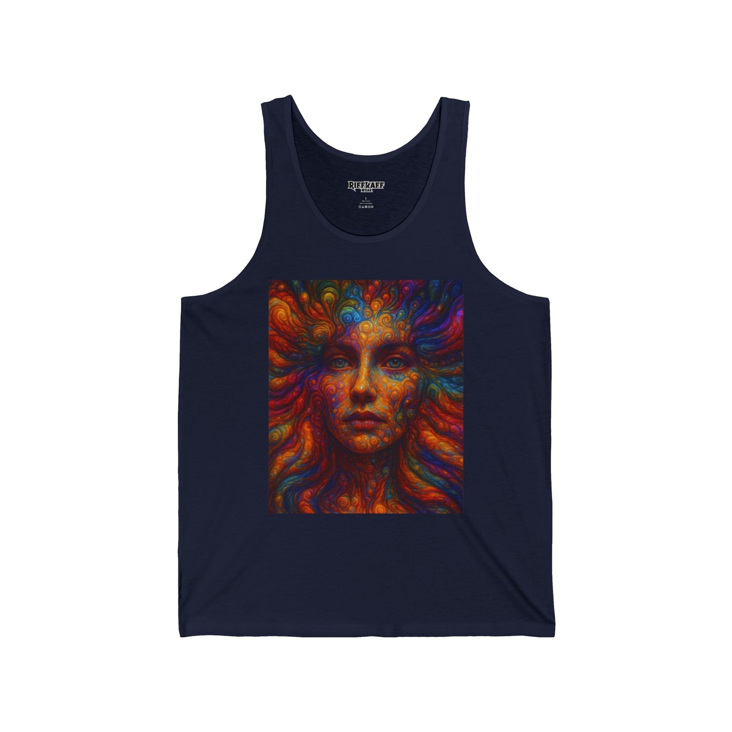 Colorful Artistic Unisex Jersey Tank - Vibrant Design for Creative Souls - Riff Raff Wear
