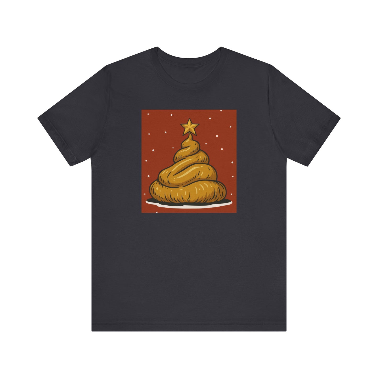 Funny Christmas Poop Tee, Unisex Short Sleeve T-Shirt, Holiday Humor Shirt, Christmas Gift, Graphic Tee, Quirky Xmas Apparel - Riff Raff Wear