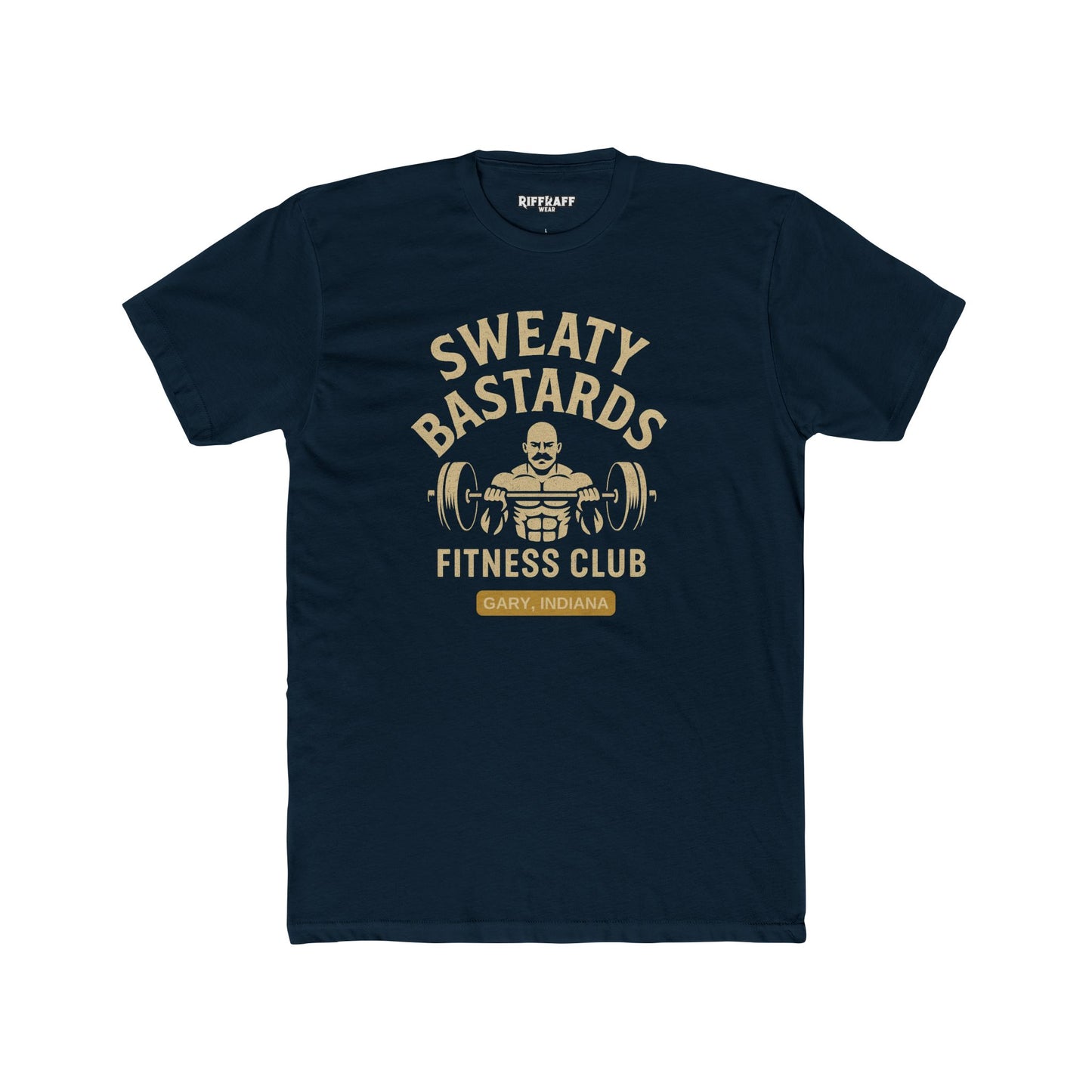 Sweaty Bastards Fitness Club Unisex Cotton Crew Tee - Fun Gym Shirt - Riff Raff Underground