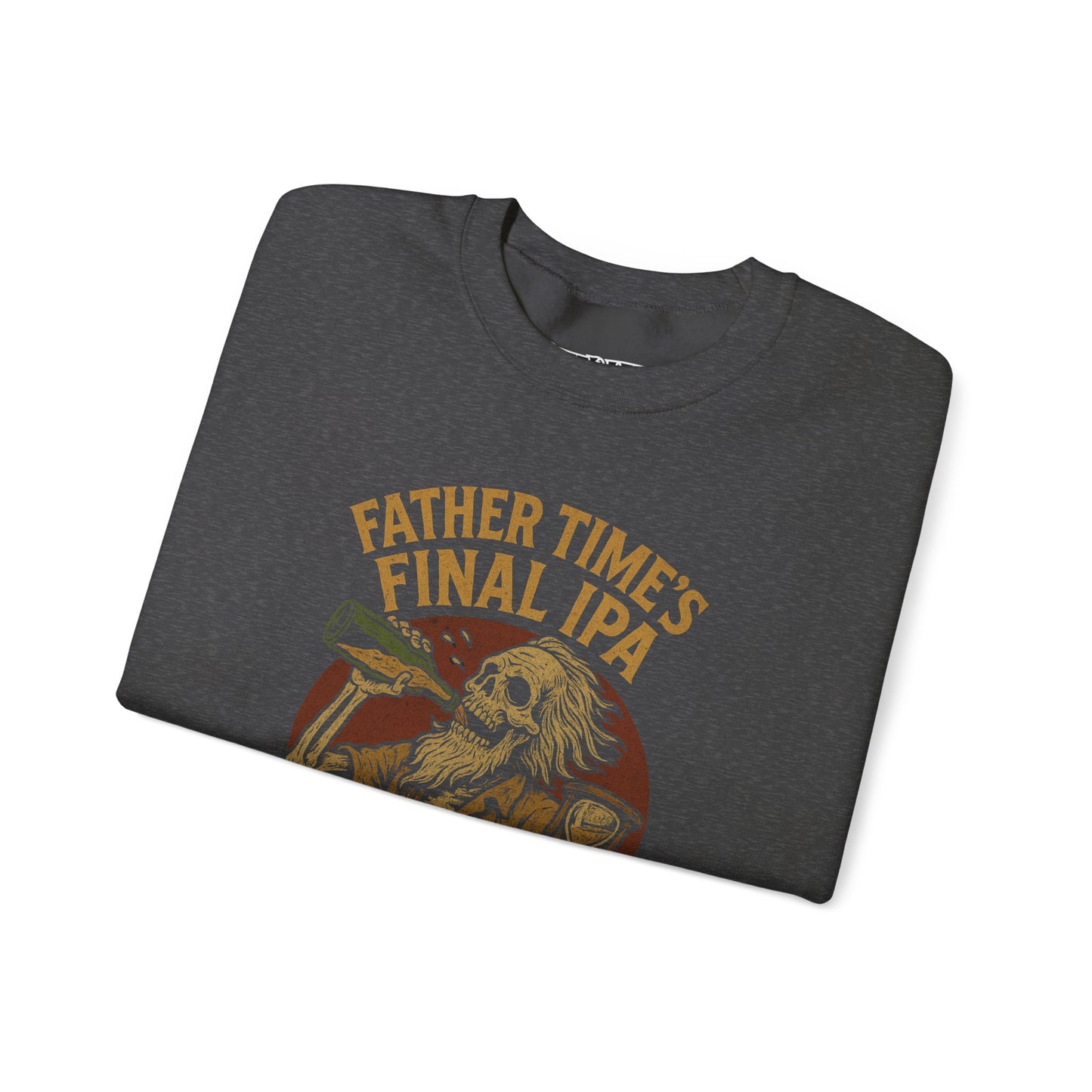 Funny Unisex Crewneck Sweatshirt - Father Time's Final IPA Design - Riff Raff Wear Underground