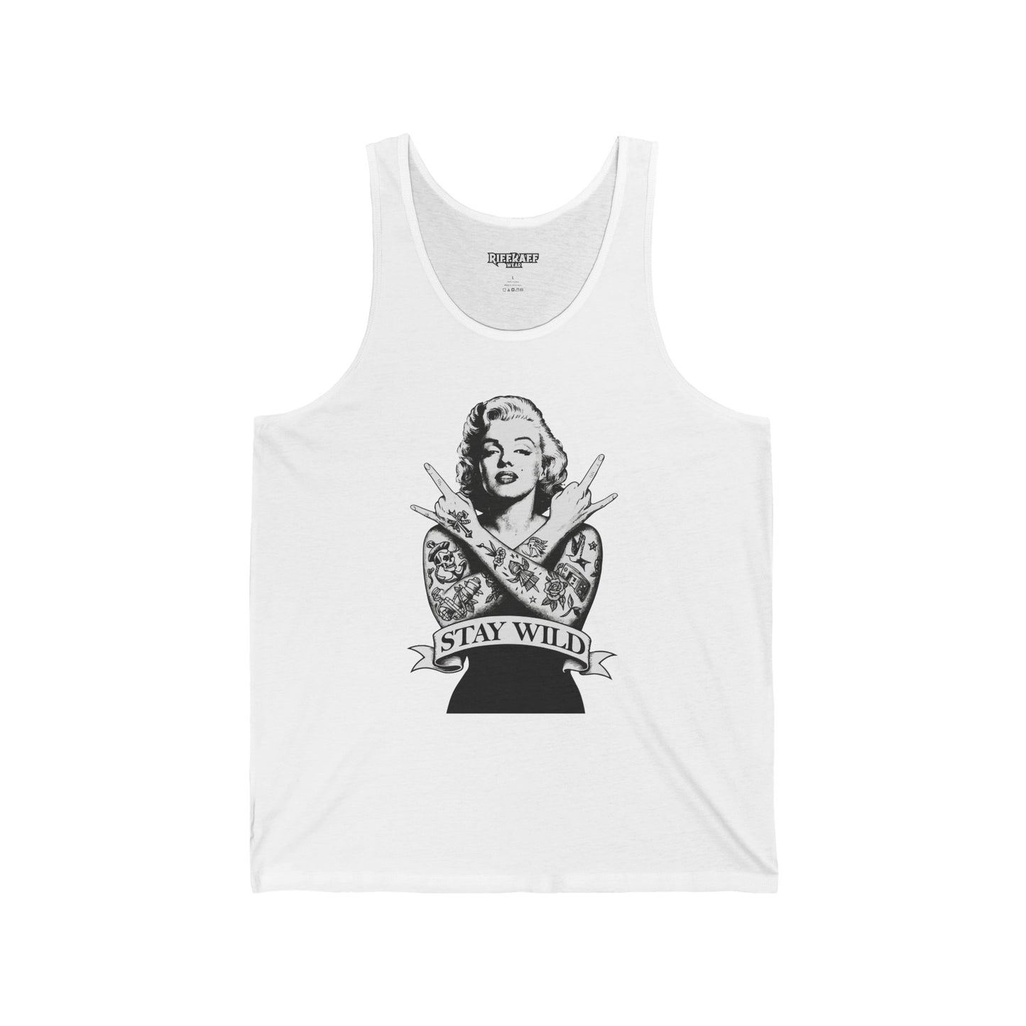 Stay Wild Unisex Jersey Tank - Vintage Inspired Tattoo Design - Riff Raff Wear