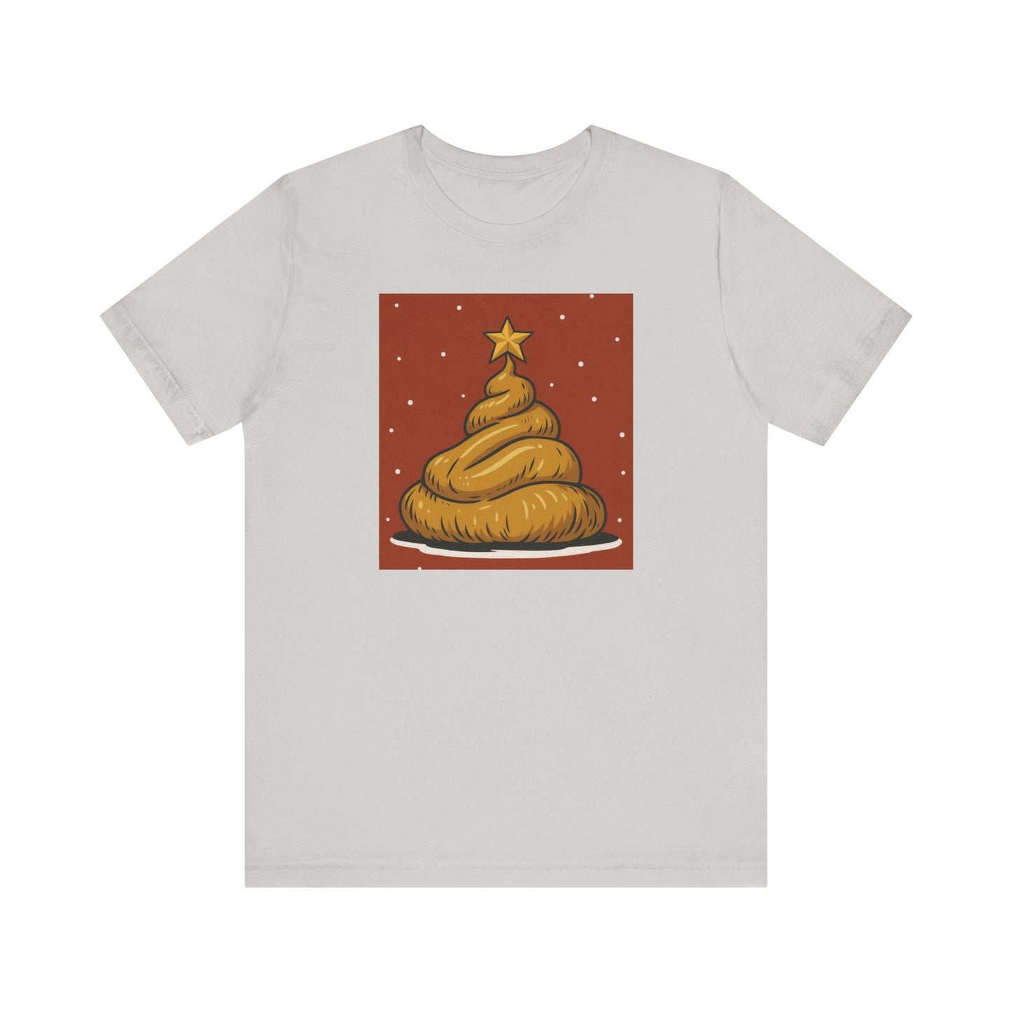 Funny Christmas Poop Tee, Unisex Short Sleeve T-Shirt, Holiday Humor Shirt, Christmas Gift, Graphic Tee, Quirky Xmas Apparel - Riff Raff Wear