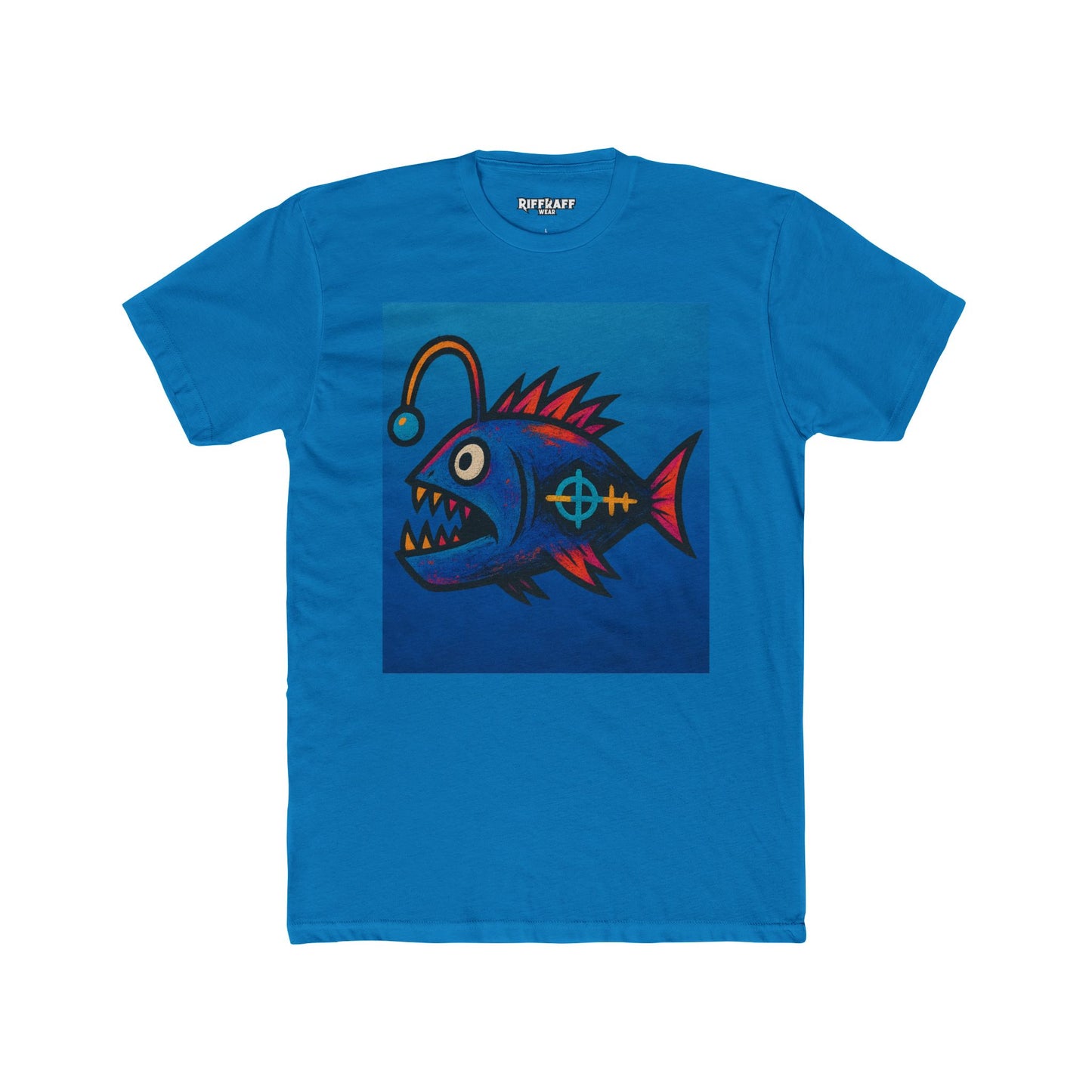Colorful Graphic Fish Unisex Cotton Crew Tee - Fun and Quirky Art - Riff Raff Wear