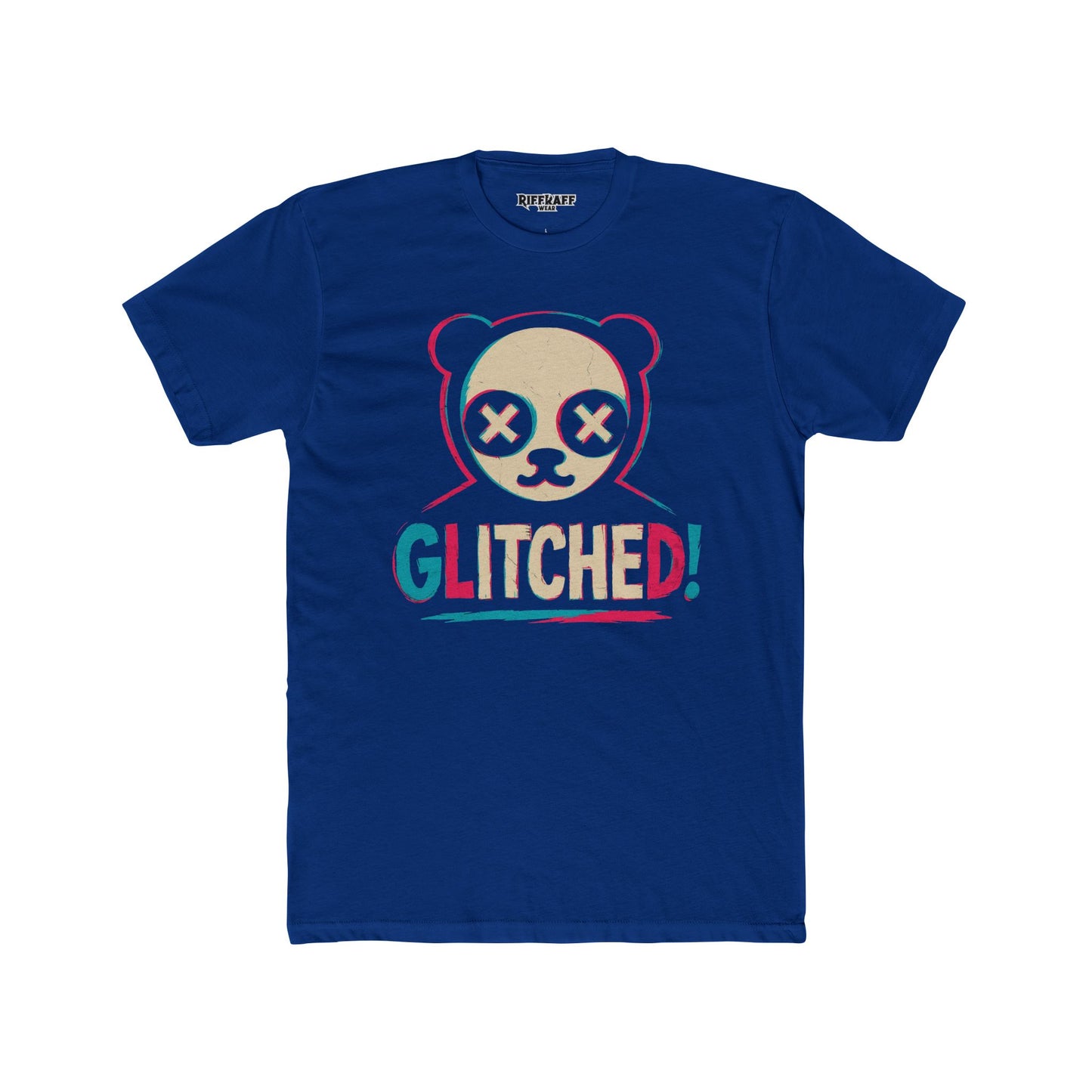 Glitched Panda Unisex Cotton Crew Tee - Fun Casual Wear for Gamers - Riff Raff Wear