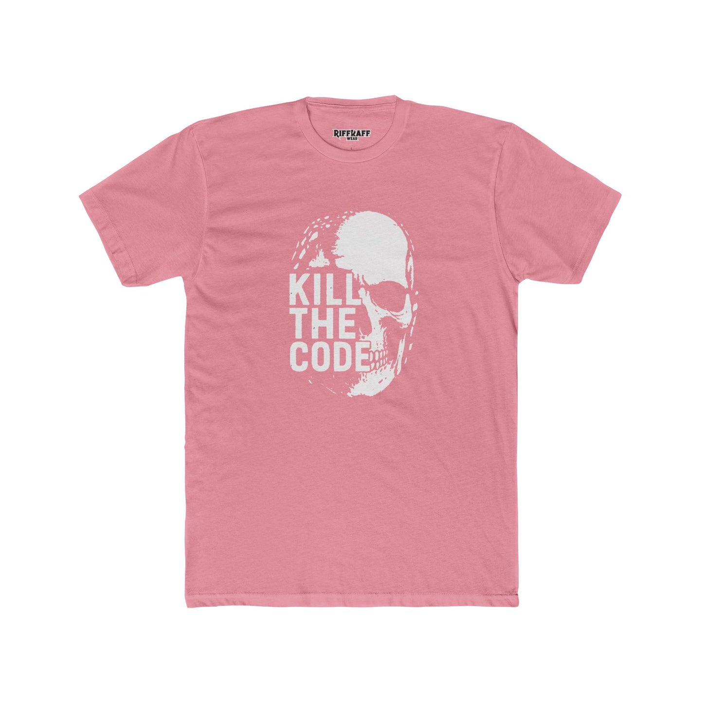 Unisex Cotton Crew Tee - 'Kill The Code' Skull Graphic Shirt for Bold Statement Wear - Riff Raff Wear