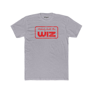 Nobody Beats The Wiz Unisex Cotton Crew Tee - Retro Retail T-Shirt - Riff Raff Wear