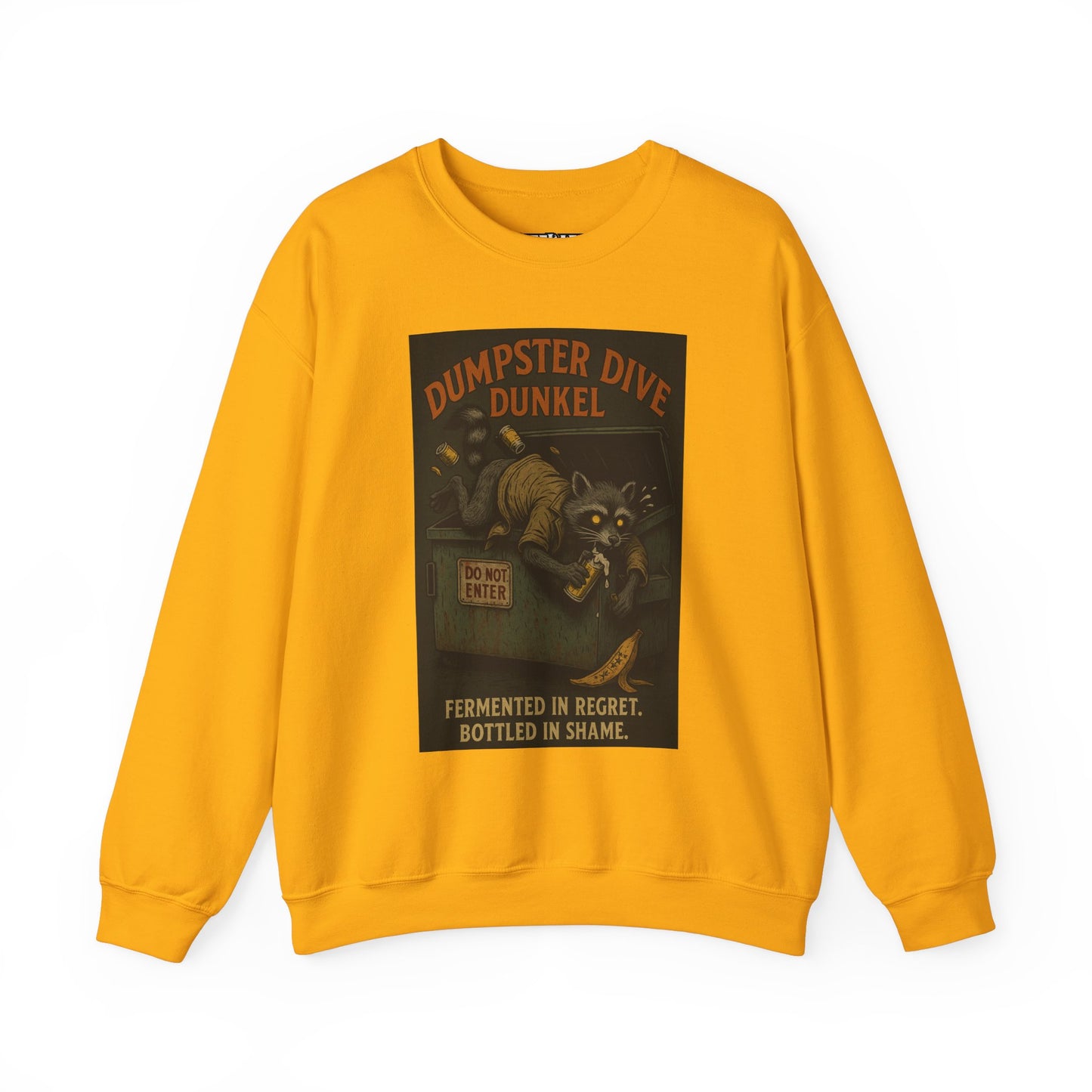 Dumpster Dive Funny Sweatshirt - Unisex Crewneck for Animal Lovers - Riff Raff Wear Underground