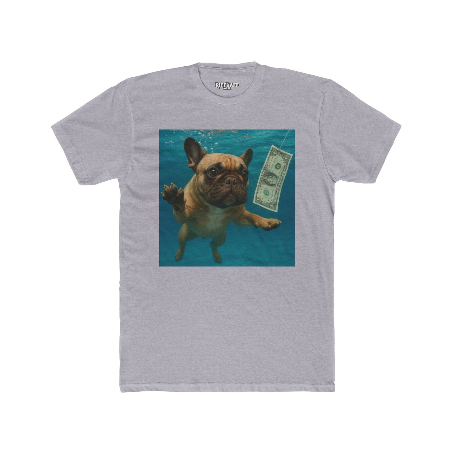 Funny Dog in Water Unisex Cotton Crew Tee - Riff  Raff Wear