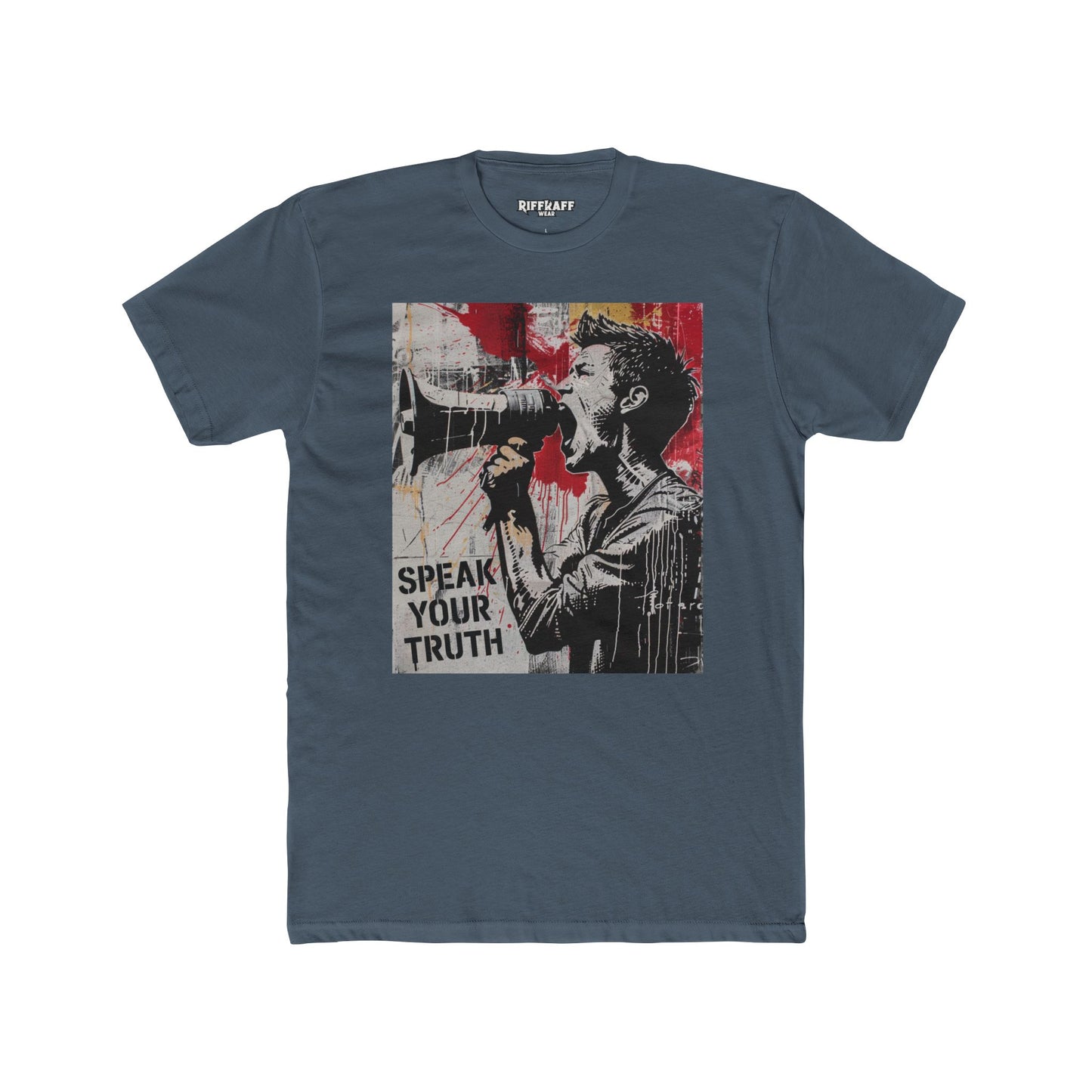 Unisex Cotton Crew Tee - "Speak Your Truth" Political Art - Riff Raff Wear