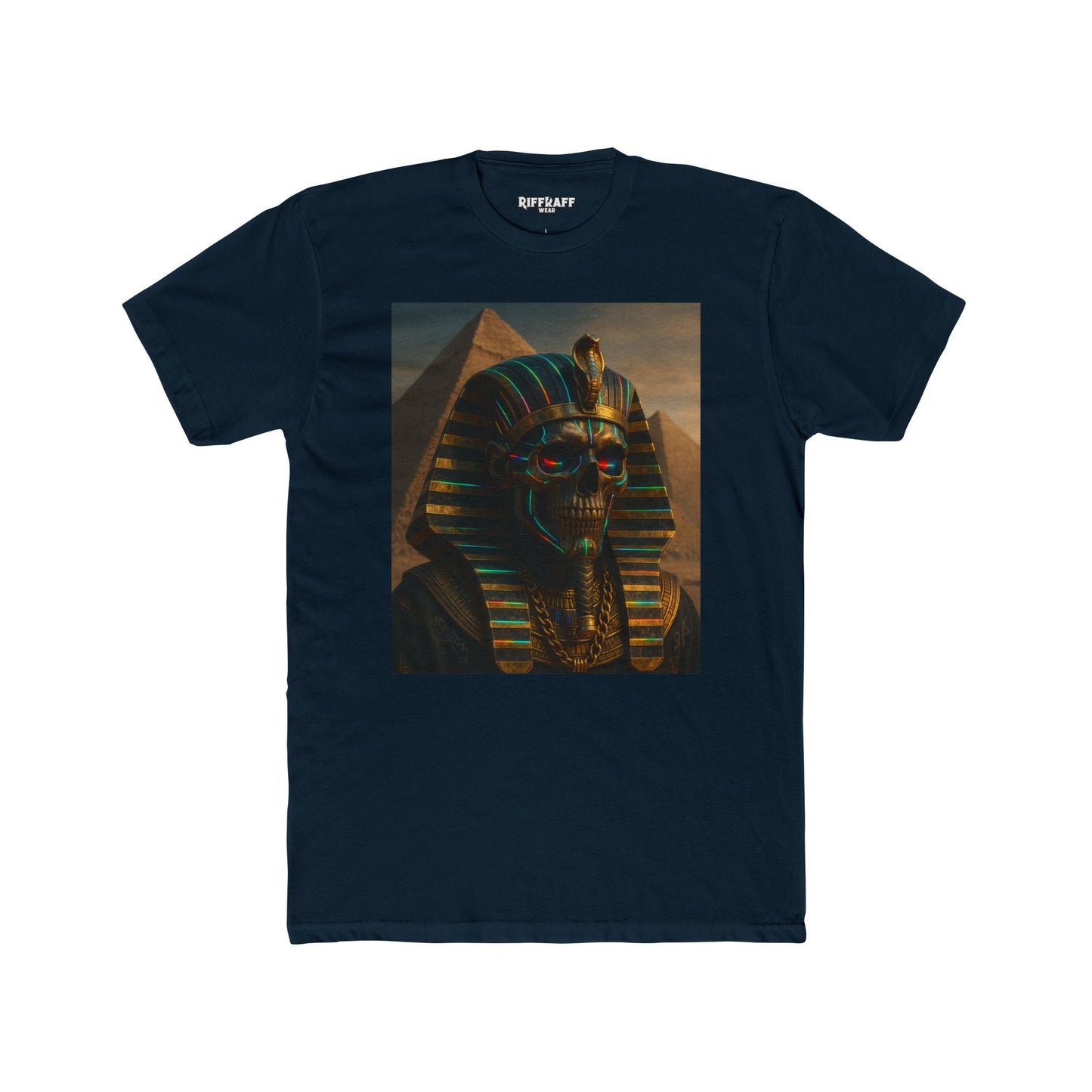 Vintage Pharaoh Graphic Tee, Unisex Cotton Crew Shirt, Egyptian Art - Riff Raff Wear