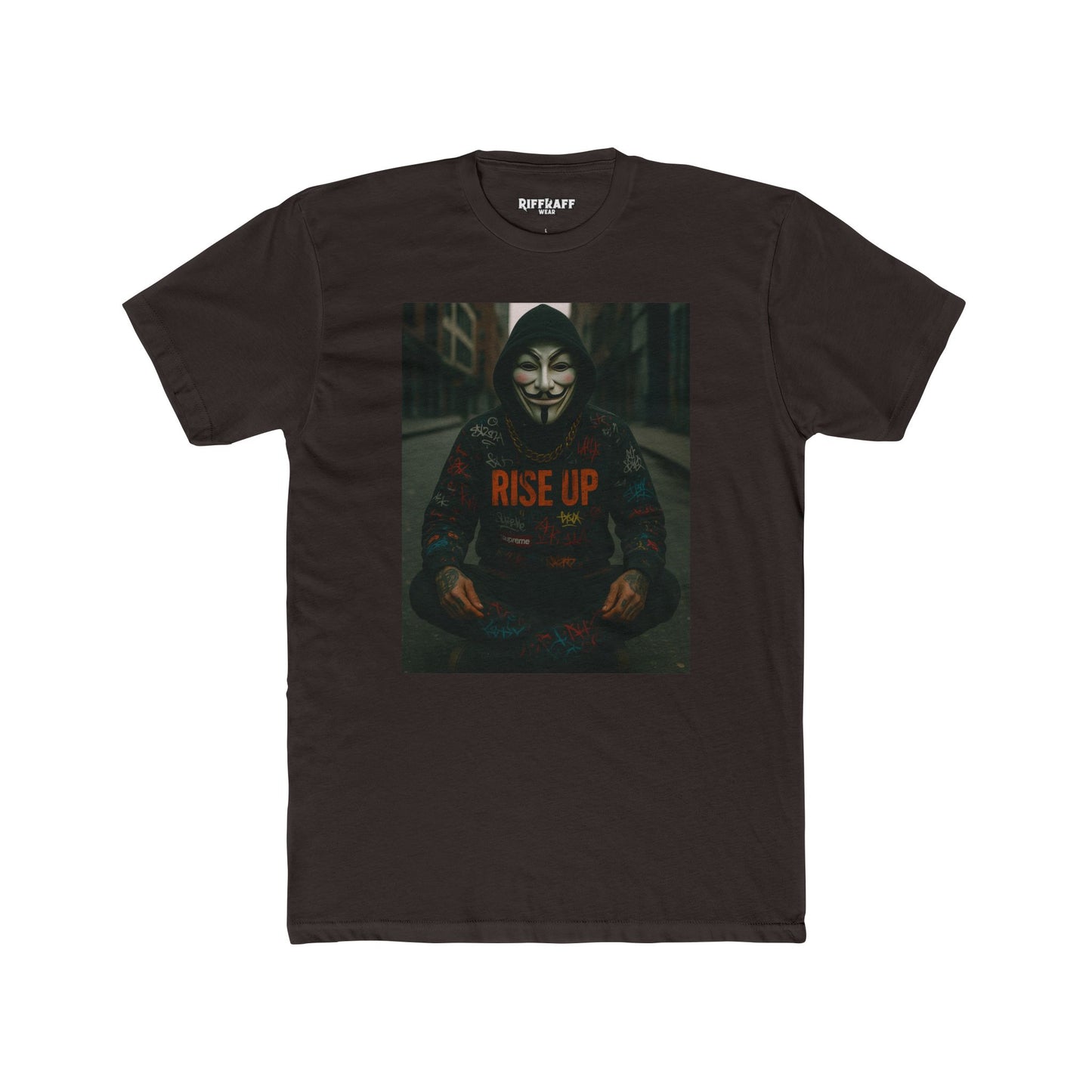 Unisex Cotton Crew Tee - Rise Up Graphic Shirt for Activism and Self-Expression - Riff Raff Wear