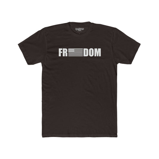 Freedom Tee White Men's Cotton Crew Tee - Riff Raff Wear