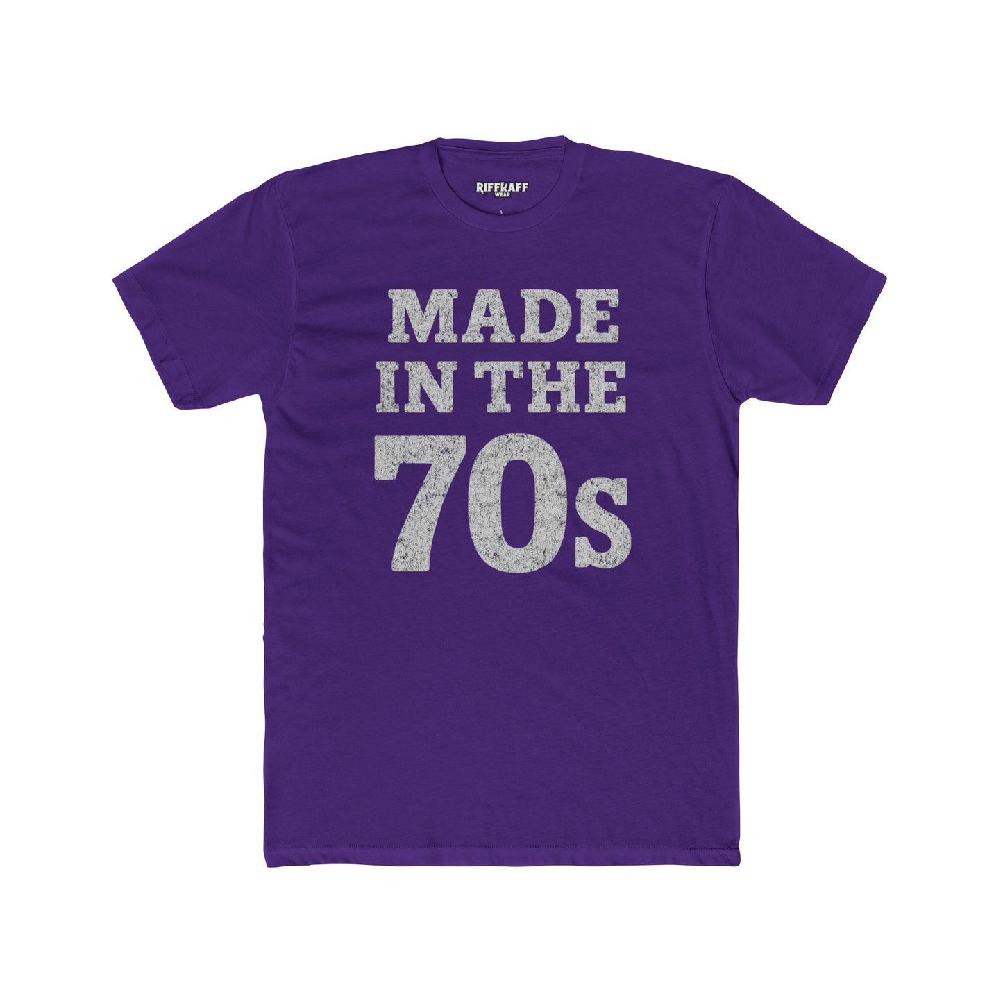 Vintage 70s Unisex Cotton Crew Tee - Retro Made in the 70s T-Shirt - Riff Raff Wear